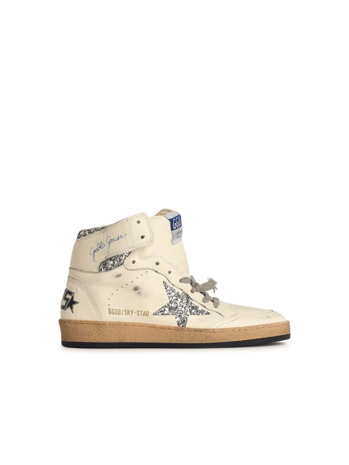 Golden Goose GOLDEN GOOSE 'Sky Star' White Leather Sneakers Size US 11 / IT 41 - 1 Thumbnail