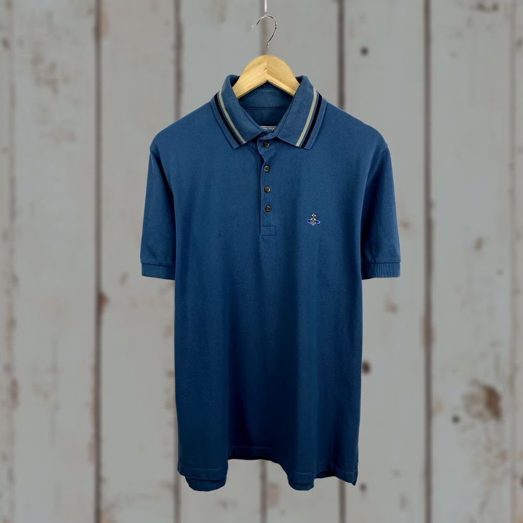 Vivienne Westwood Vivienne Westwood polo shirt XL blue Men Polo XL/blue, Defect on last photo, Colorful, 90s-Event style Size US XL / EU 56 / 4 - 1 Thumbnail