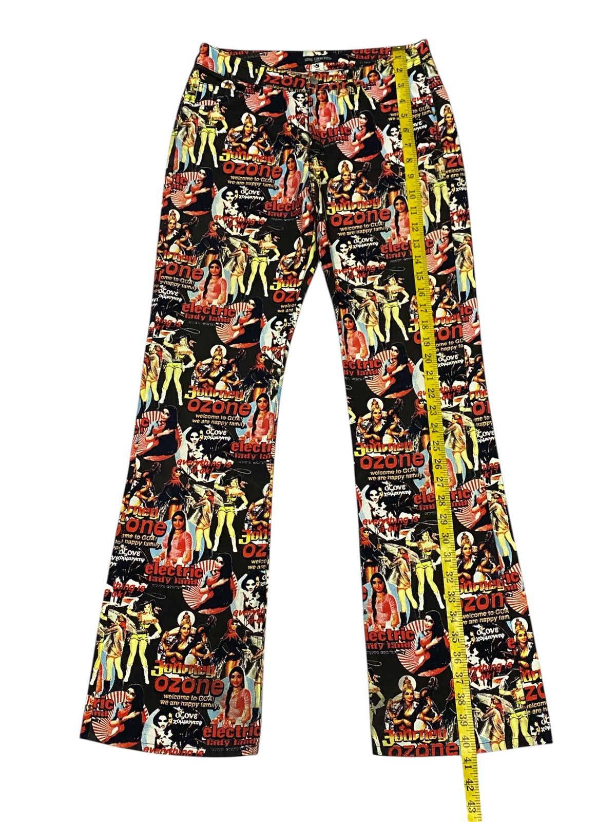 Vintage 💃90s Ozone Communituly Tokyo Cowgirls Printed Bootcut Jeans Size US 28 / EU 44 - 17 Thumbnail