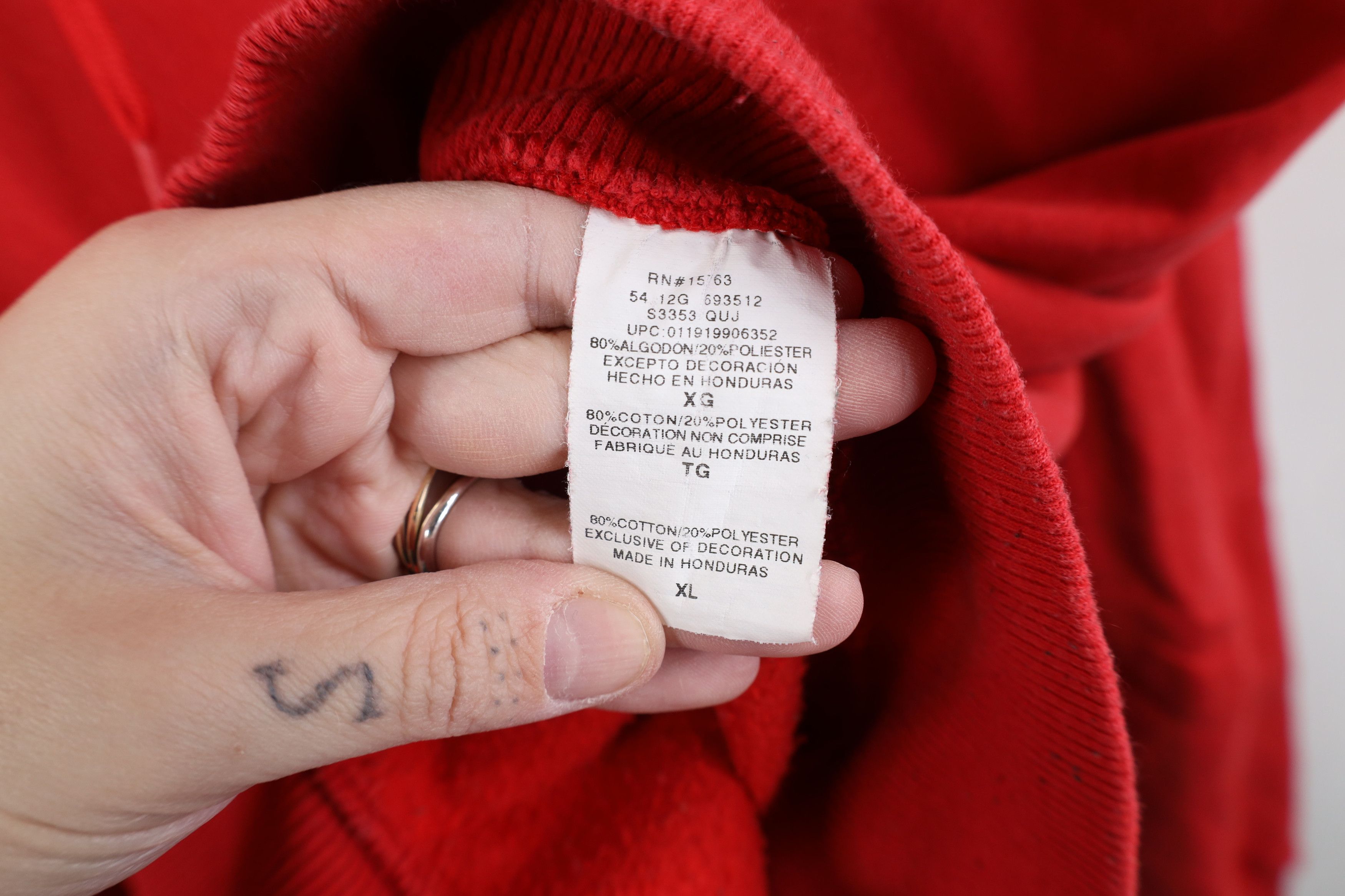 Champion Vintage Champion Baggy Oversized Hoodie Sweatshirt Red Size US XL / EU 56 / 4 - 10 Thumbnail