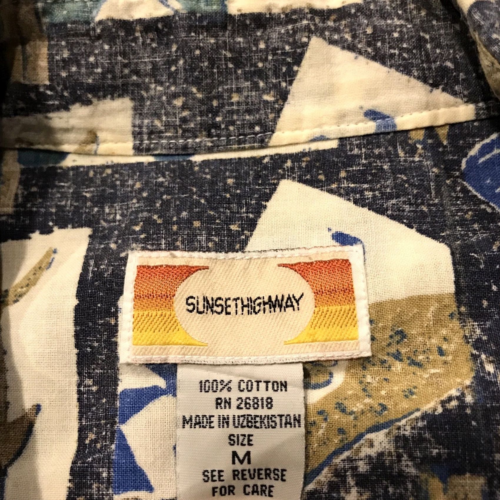 Vintage Vintage 90s Sunset Highway Cotton Hawaiian Single Stitch Button Up Shirt M A20 Size US M / EU 48-50 / 2 - 2 Thumbnail