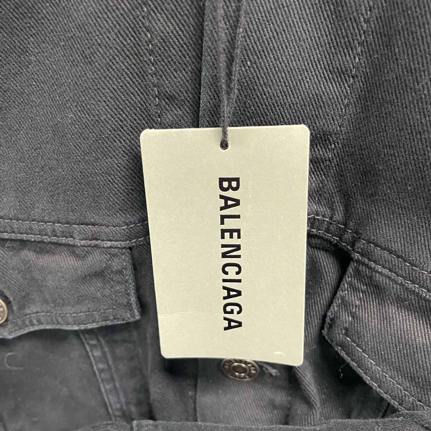 Balenciaga Balenciaga Black Denim Tape Jacket Size 2 New Size US M / EU 48-50 / 2 - 5 Thumbnail