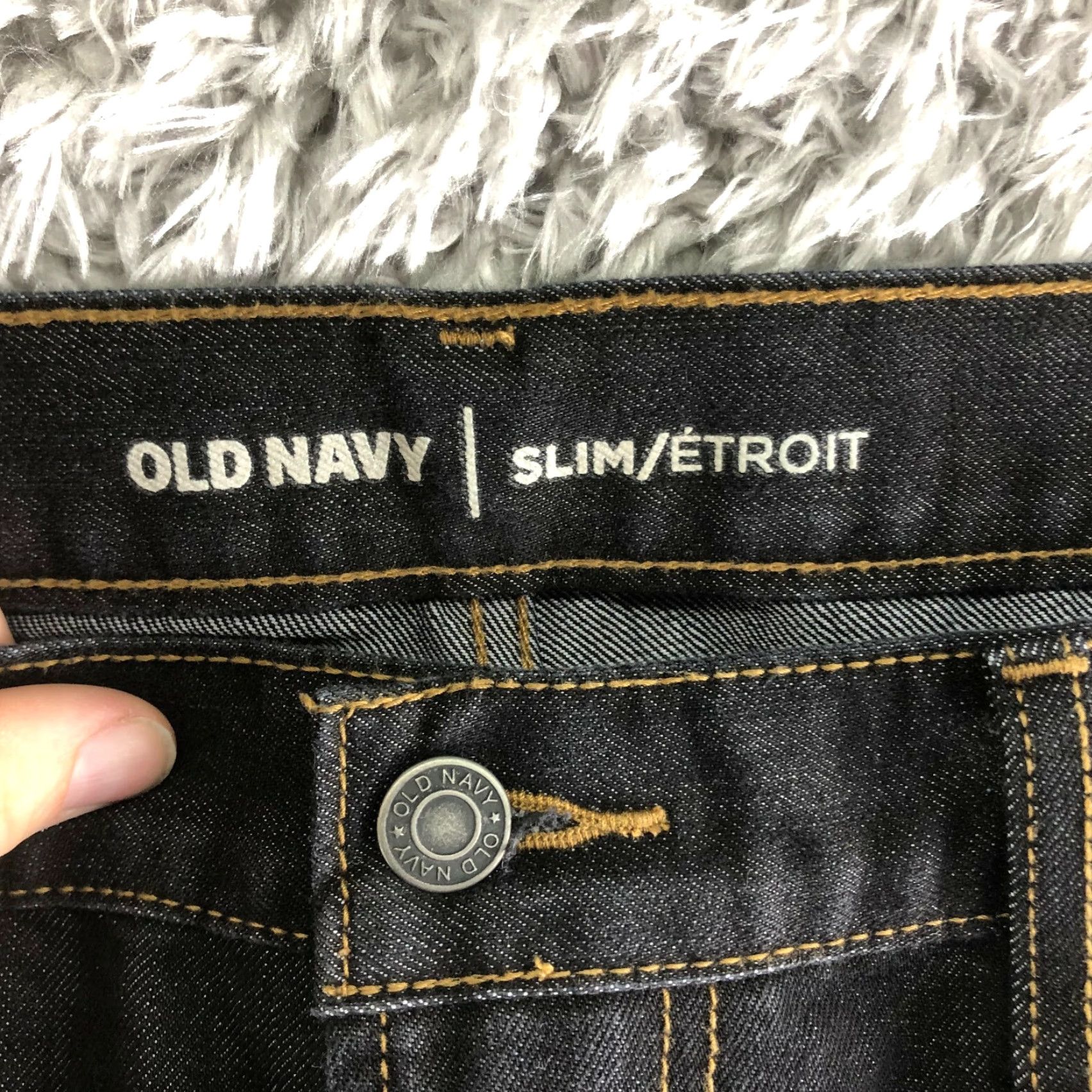 Old Navy Old Navy Jeans Mens 38x32 Mid Rise Straight Leg Denim Black Dark Wash Jeans Regular Rise Mens Size US 38 / EU 54 - 7 Thumbnail