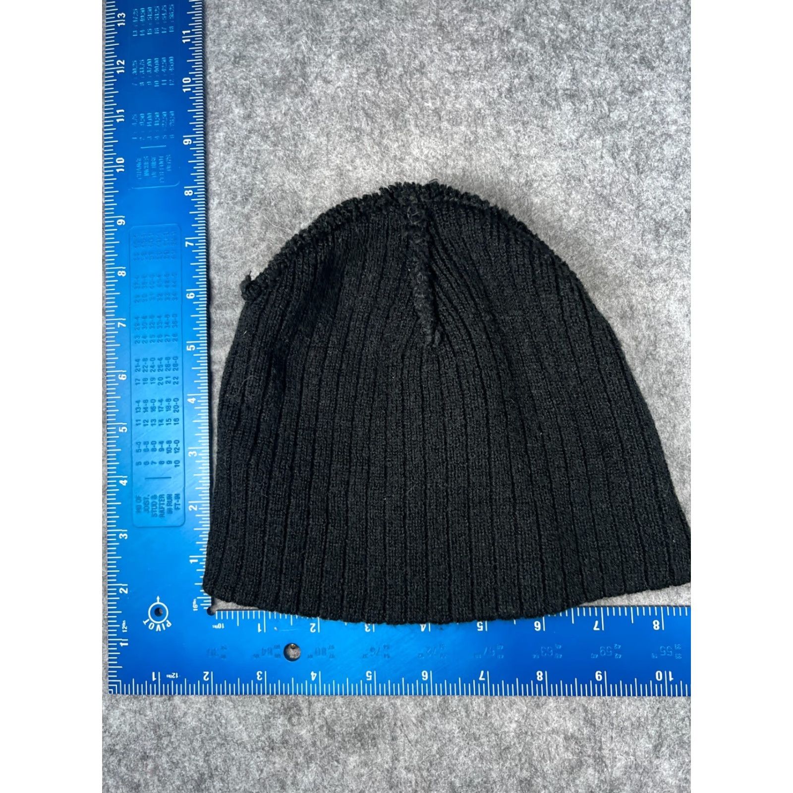 Vintage Beanie Toque Adult One Size Black Ribbed Knit 100% Acrylic Ski Skate Camp Size ONE SIZE - 5 Thumbnail