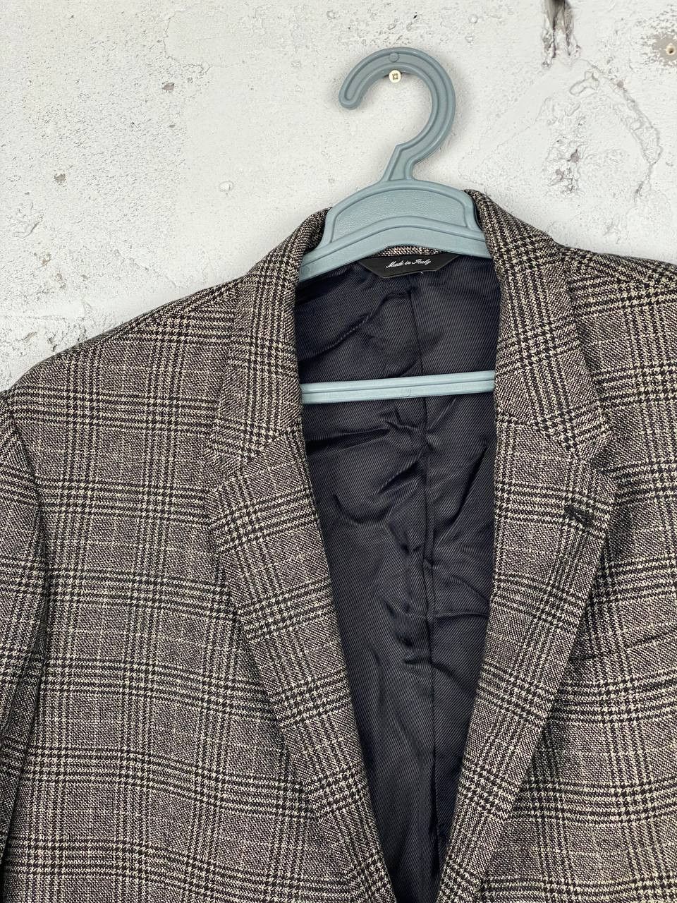 Paul Smith × Vintage Paul Smith The Byard Knitted Check Cotton Wool Blazer Size US L / EU 52-54 / 3 - 3 Thumbnail