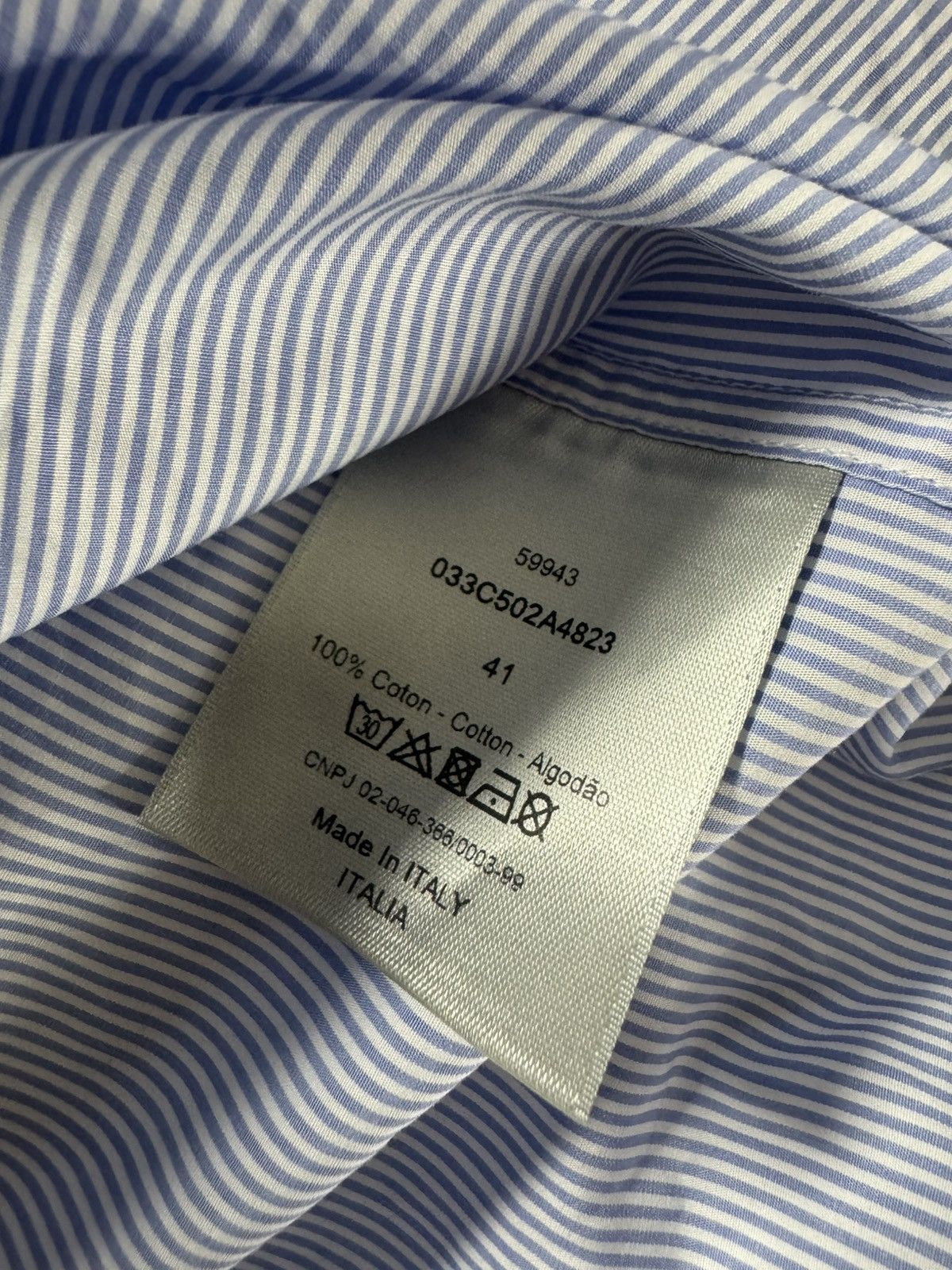 Dior × Jordan Brand Dior Air Jordan "Air Dior" pinstripe short sleeve buttonup Size US M / EU 48-50 / 2 - 4 Thumbnail