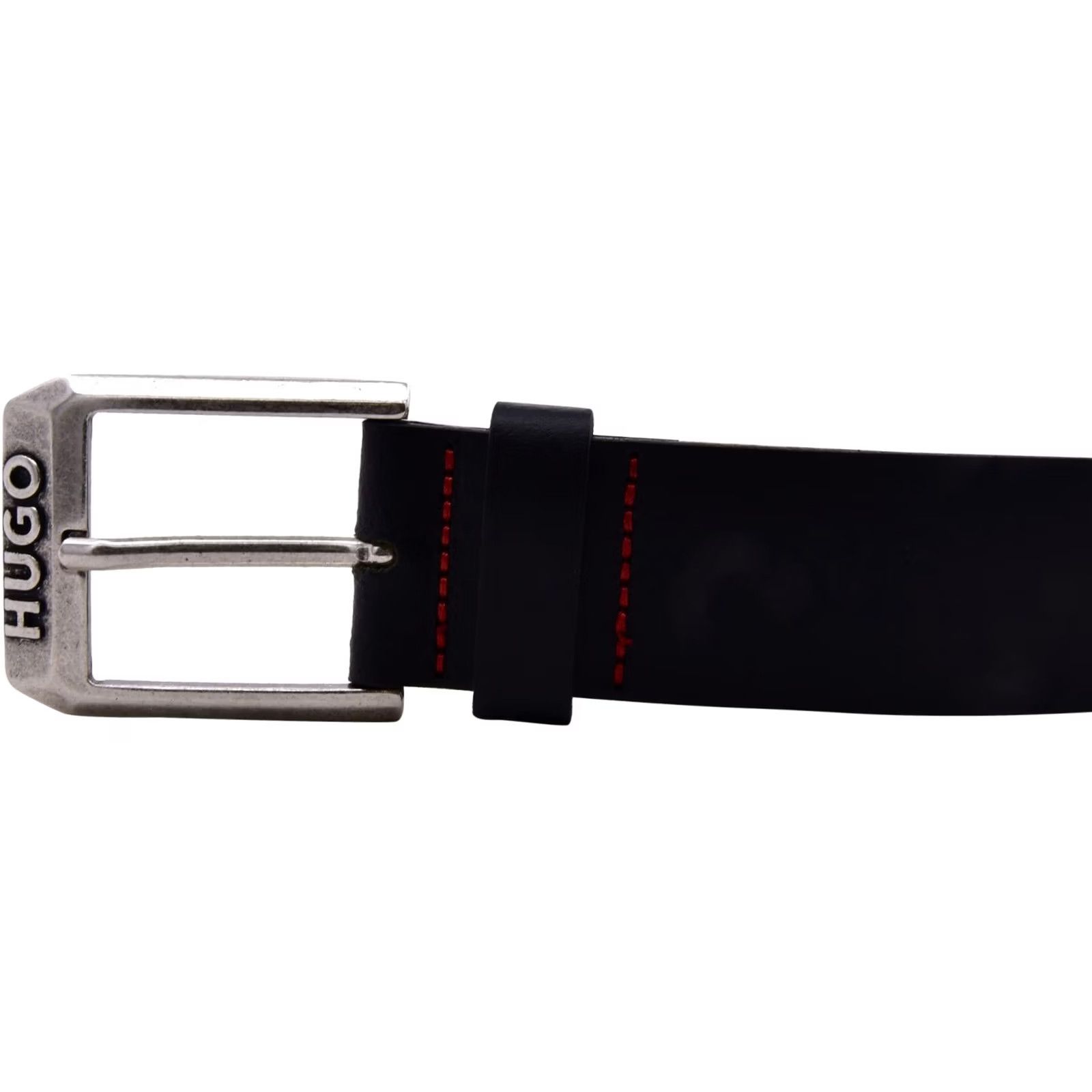 Hugo Boss Hugo Boss Men's Leather Belt Pin Buckle Black Size: 38 Size 38 - 4 Thumbnail