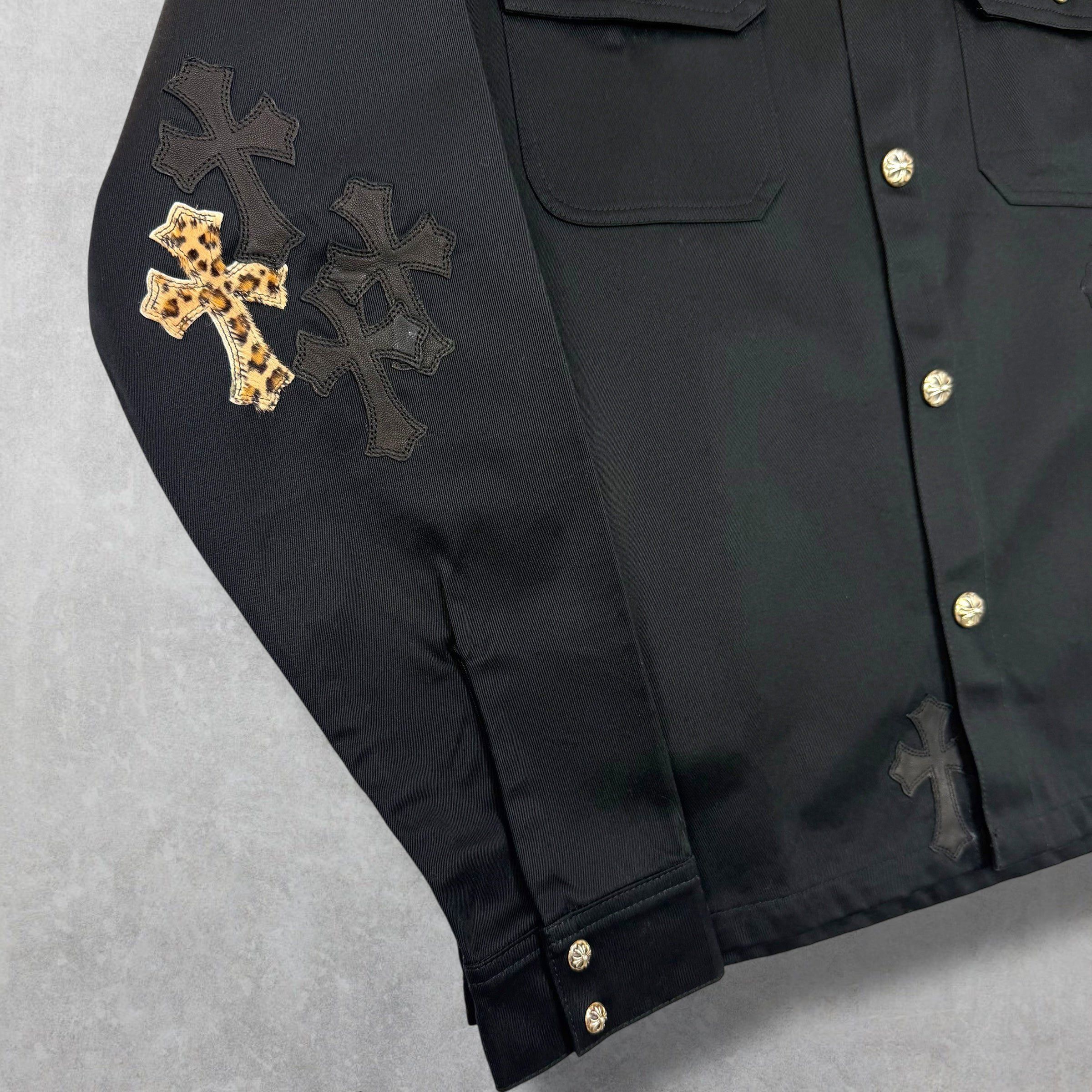 Chrome Hearts Chrome Hearts Leopard Patch Work Dog Shirt M Size US M / EU 48-50 / 2 - 6 Thumbnail