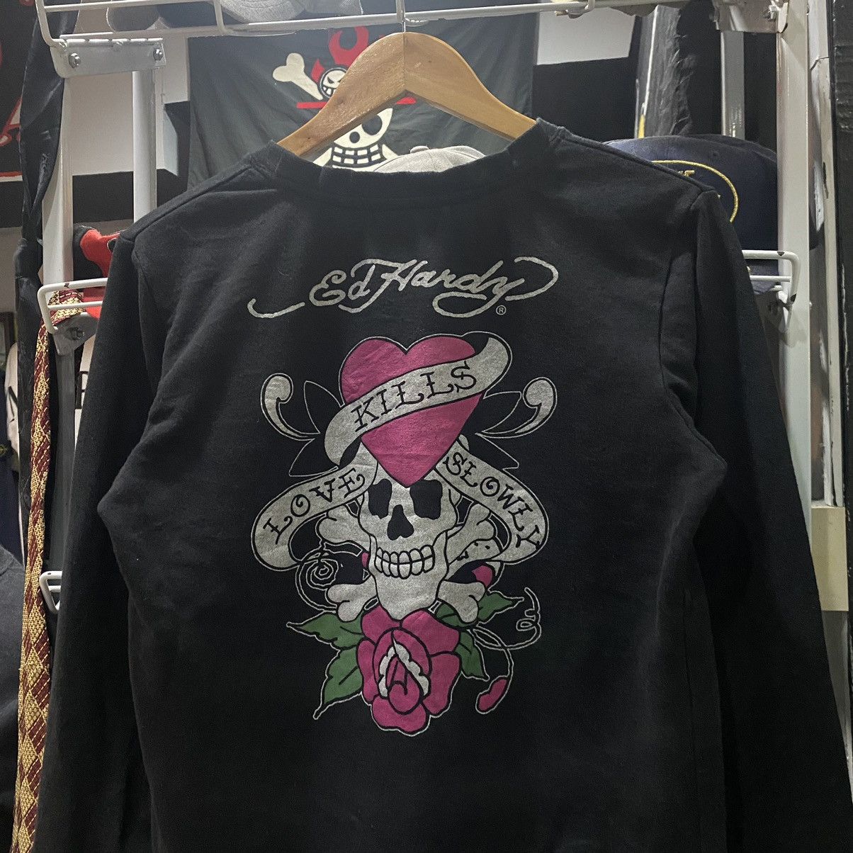 Ed Hardy Ed Hardy " Peace Project " Skull Tattoo Sweatshirts Size US S / EU 44-46 / 1 - 3 Thumbnail