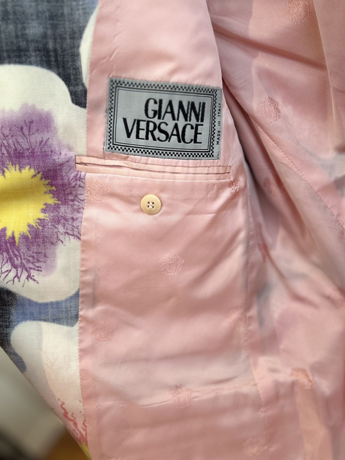 Versace × Vintage Pristine GIANNI VERSACE 90s Wool Jacket Size 46S - 4 Thumbnail