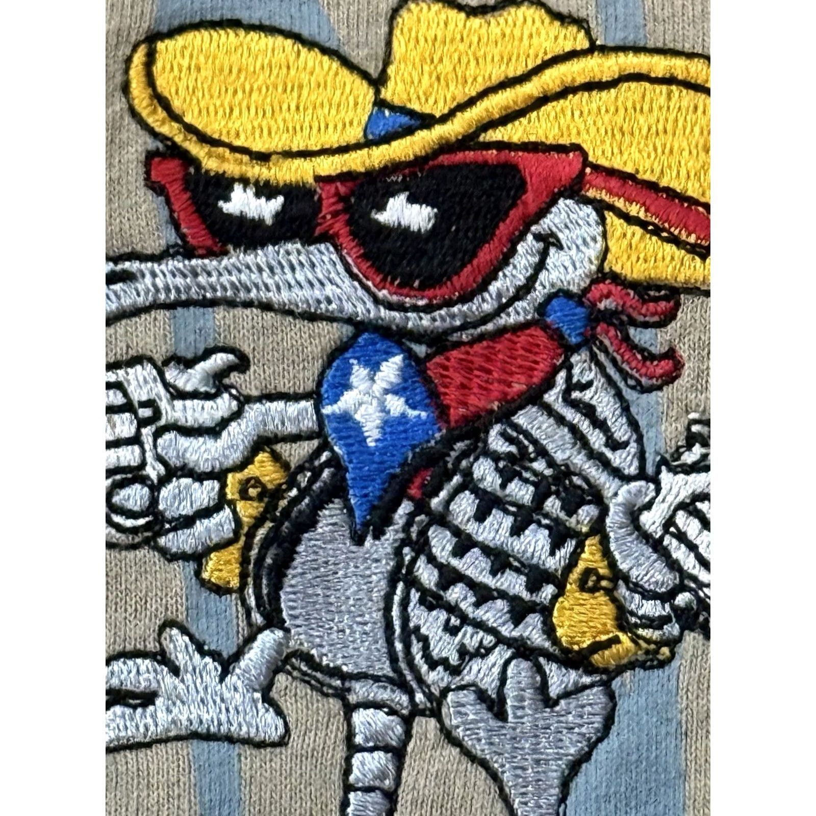 Vintage VINTAGE Armadillo Space Cowboy T-Shirt XXL Brown 1990s Gruene Texas USA Alore Western Mens Shirt Short Sleeve Cotton Size US XXL / EU 58 / 5 - 5 Thumbnail