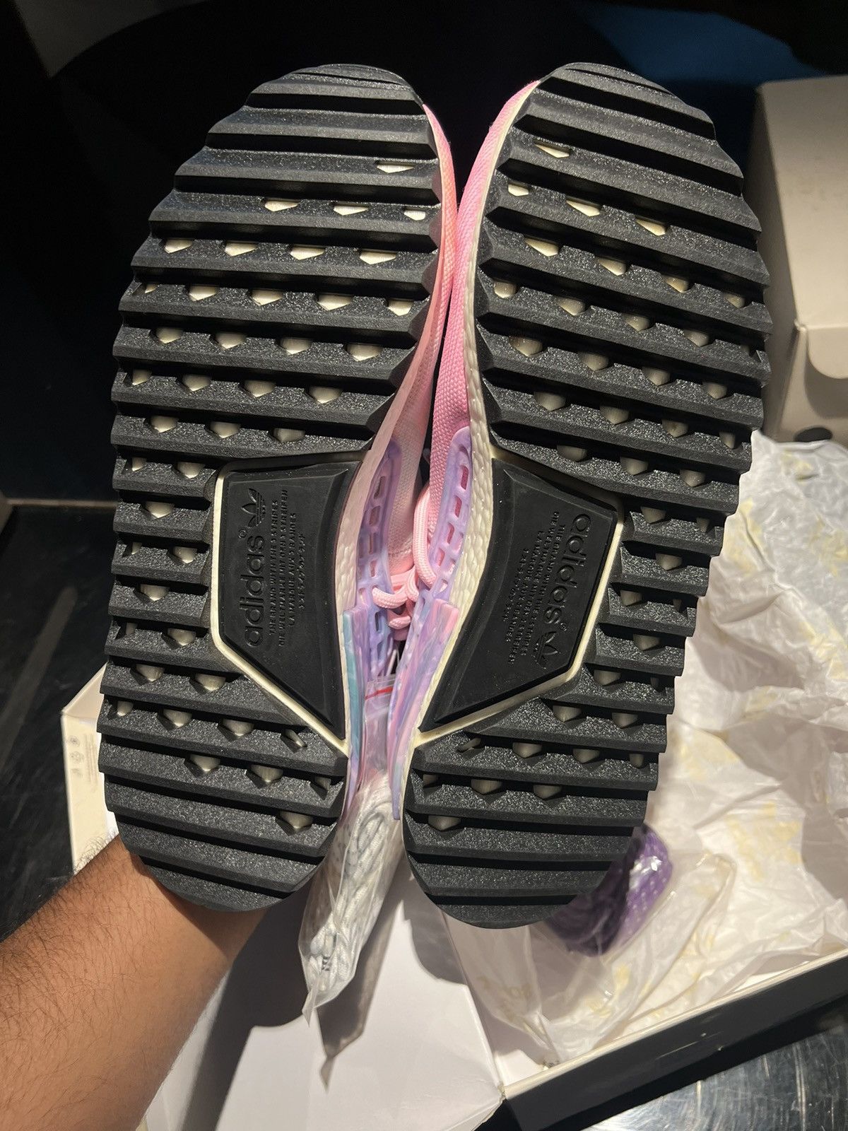 Adidas × Pharrell Adidas Human Race Pharrell Holi (Pink Glow) Size US 8.5 / EU 41-42 - 9 Thumbnail