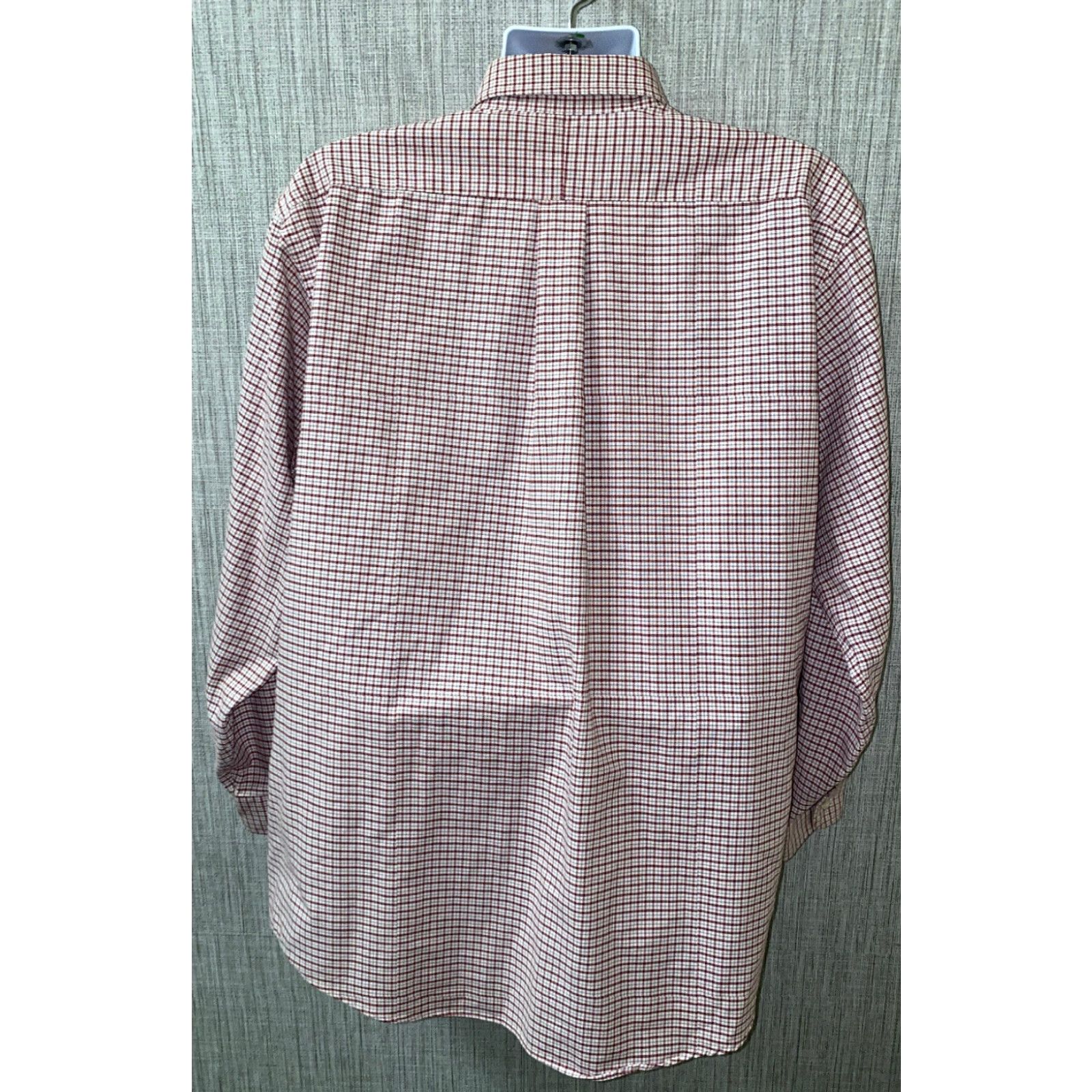 Vintage LL Bean Mens Red/White Checkered Long Sleeve Button Front Shirt 17.5 EUC Size US XXL / EU 58 / 5 - 5 Thumbnail