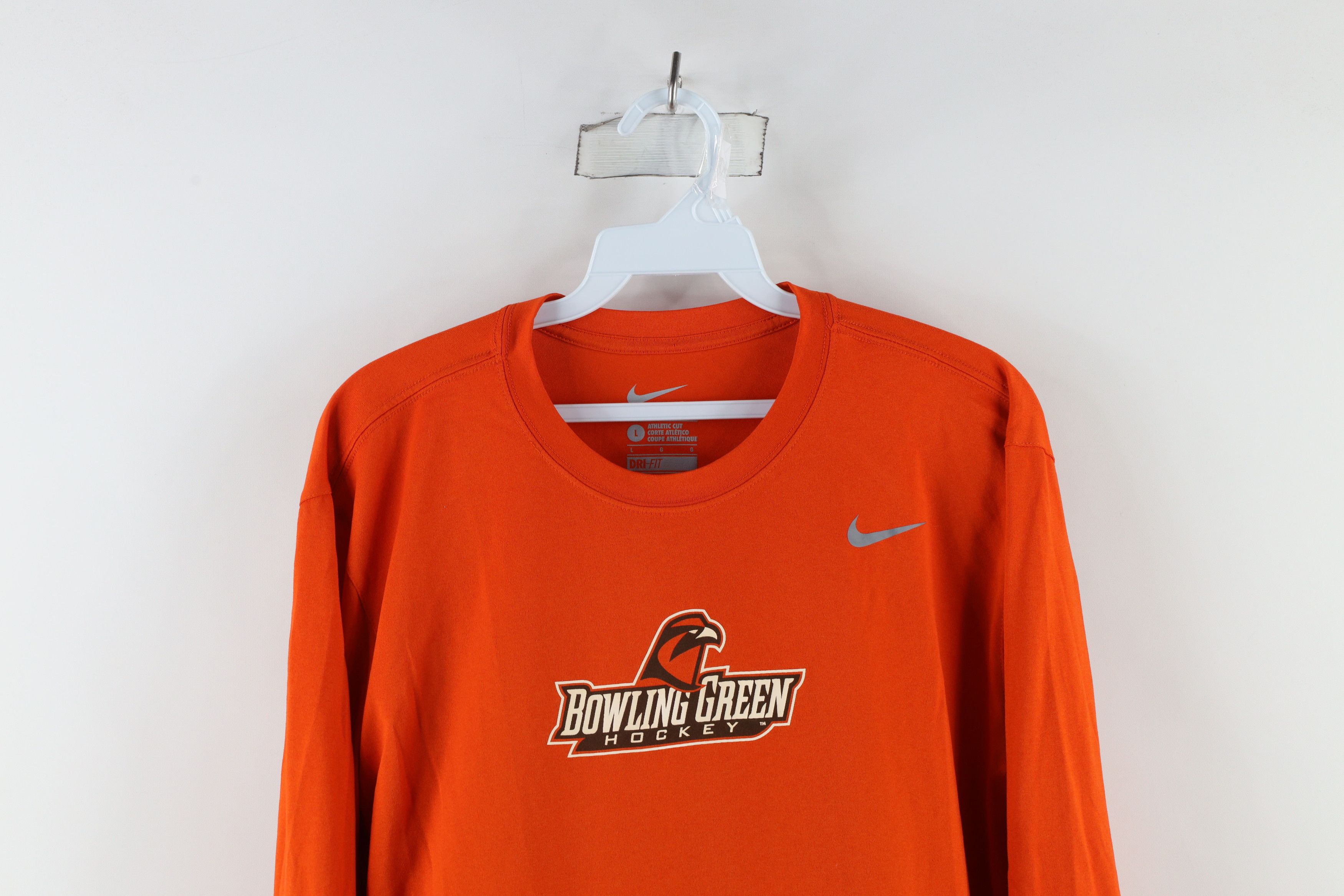 Nike × Vintage Nike Green State University Hockey Long Sleeve T-Shirt Size US L / EU 52-54 / 3 - 2 Thumbnail