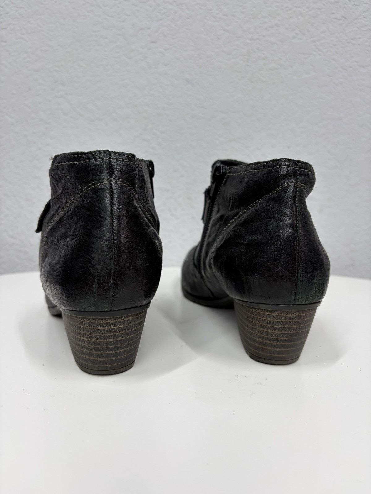 If Six Was Nine AS 98 Vibe Artisan Black Leather Side Zip Ankle Biker Boots Size US 9 / EU 42 - 7 Thumbnail