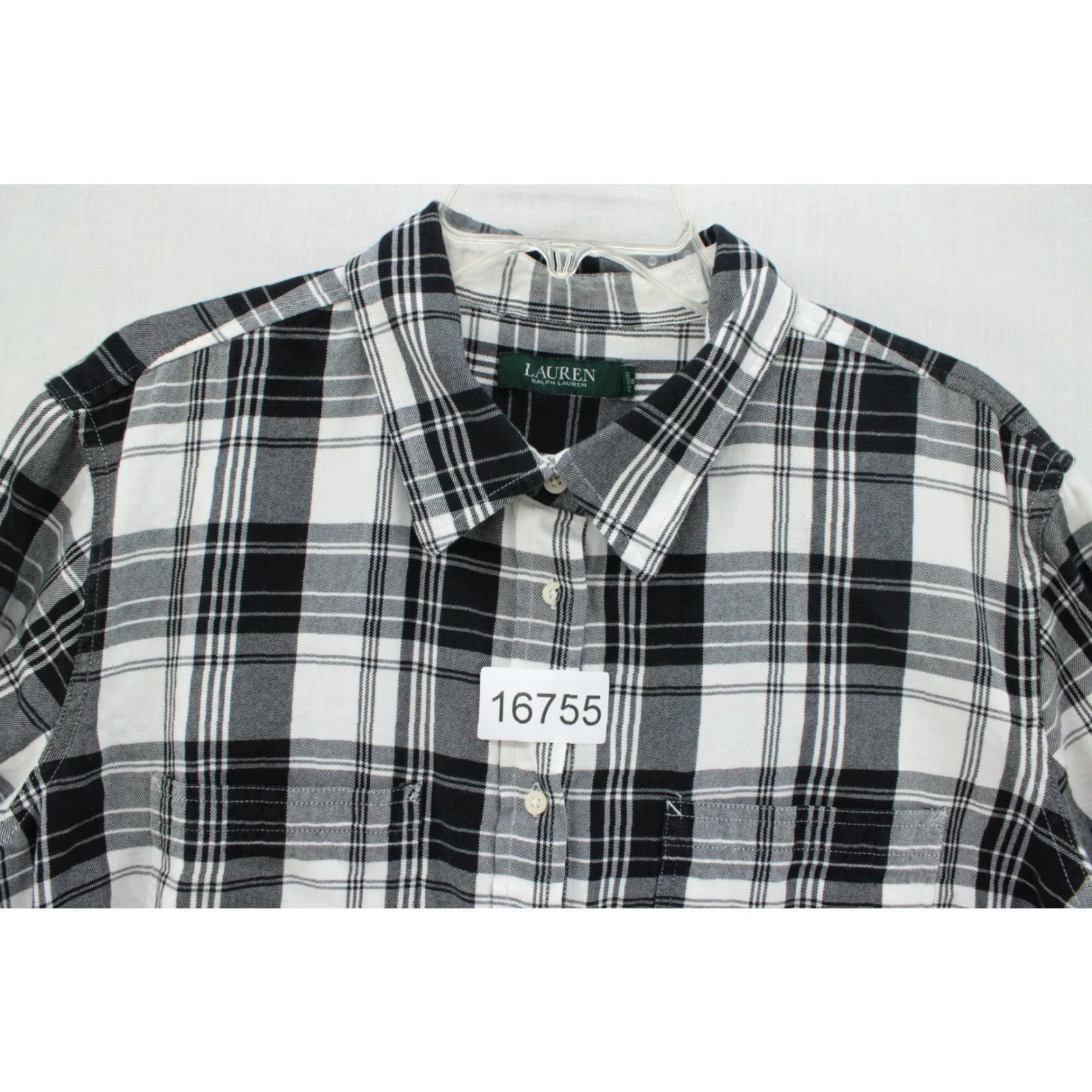Ralph Lauren Lauren Ralph Lauren Flannel Shirt Womens 3X Black White Plaid Long Sleeve Soft Size XXL / US 16-18 / IT 52-54 - 8 Thumbnail
