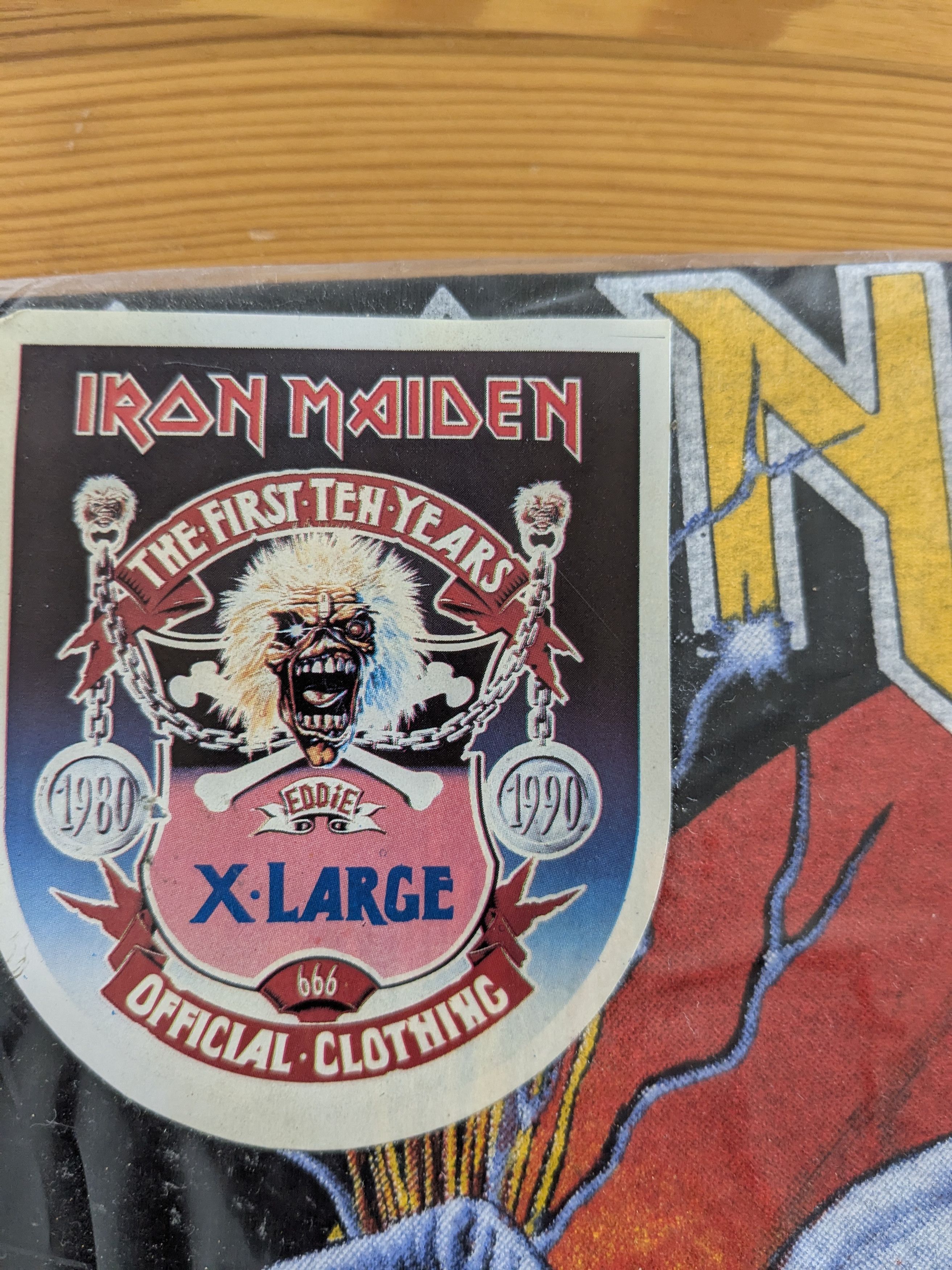 Band Tees 1990 Iron Maiden "Fear of the Dark" T-Shirt (Sealed, XL) Size US XL / EU 56 / 4 - 3 Thumbnail
