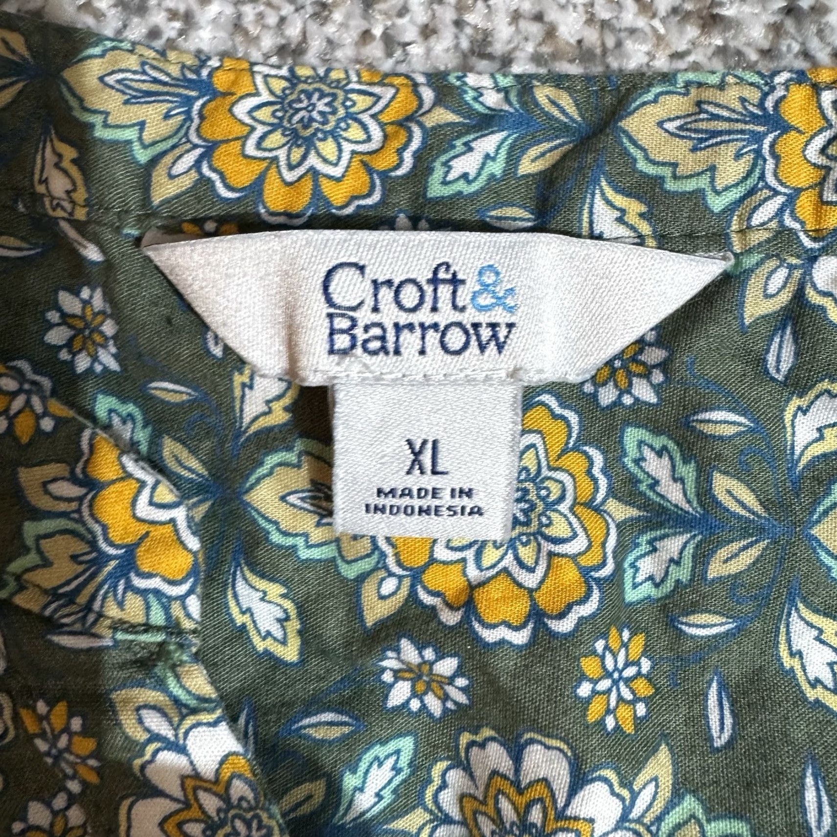 Vintage VINTAGE Boho Top Womens XL Lagenlook Cottagecore Floral Peasant Flowy Romantic Paisley Shirt Women XL Green 100% Cotton Size XL / US 12-14 / IT 48-50 - 4 Thumbnail