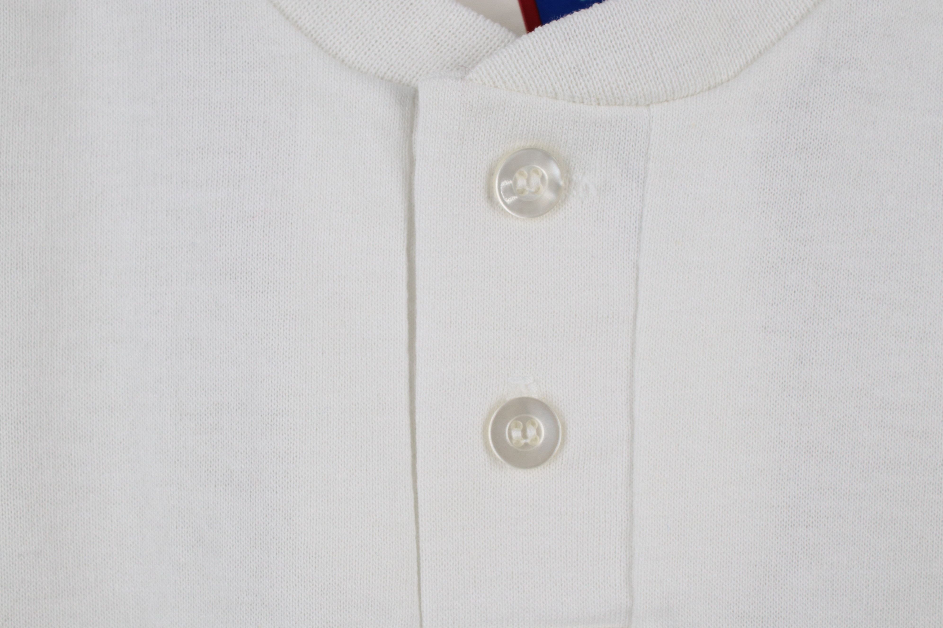 Vintage Deadstock Vintage 90s Streetwear Henley T-Shirt White USA Size US L / EU 52-54 / 3 - 5 Thumbnail
