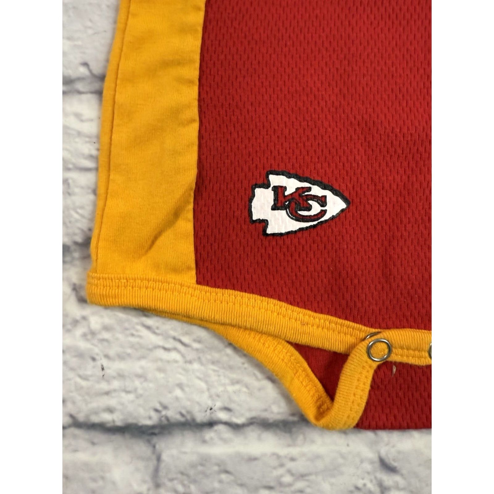 Reebok Kansas City KC NFL Chiefs 24 Month One Piece Bodysuit Creeper Red Mens Football Bodysuit Creeper Red Size ONE SIZE - 2 Thumbnail