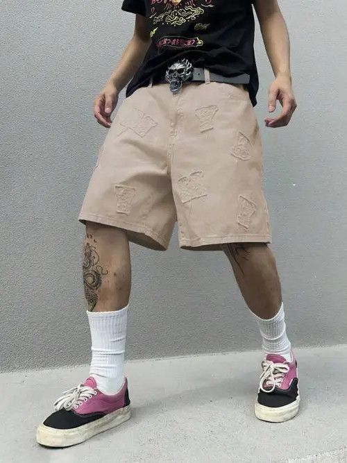 Japanese Brand Kuriyama x Riyo Distressed Y2k Shorts Jorts Denim Size US 32 / EU 48 - 8 Thumbnail