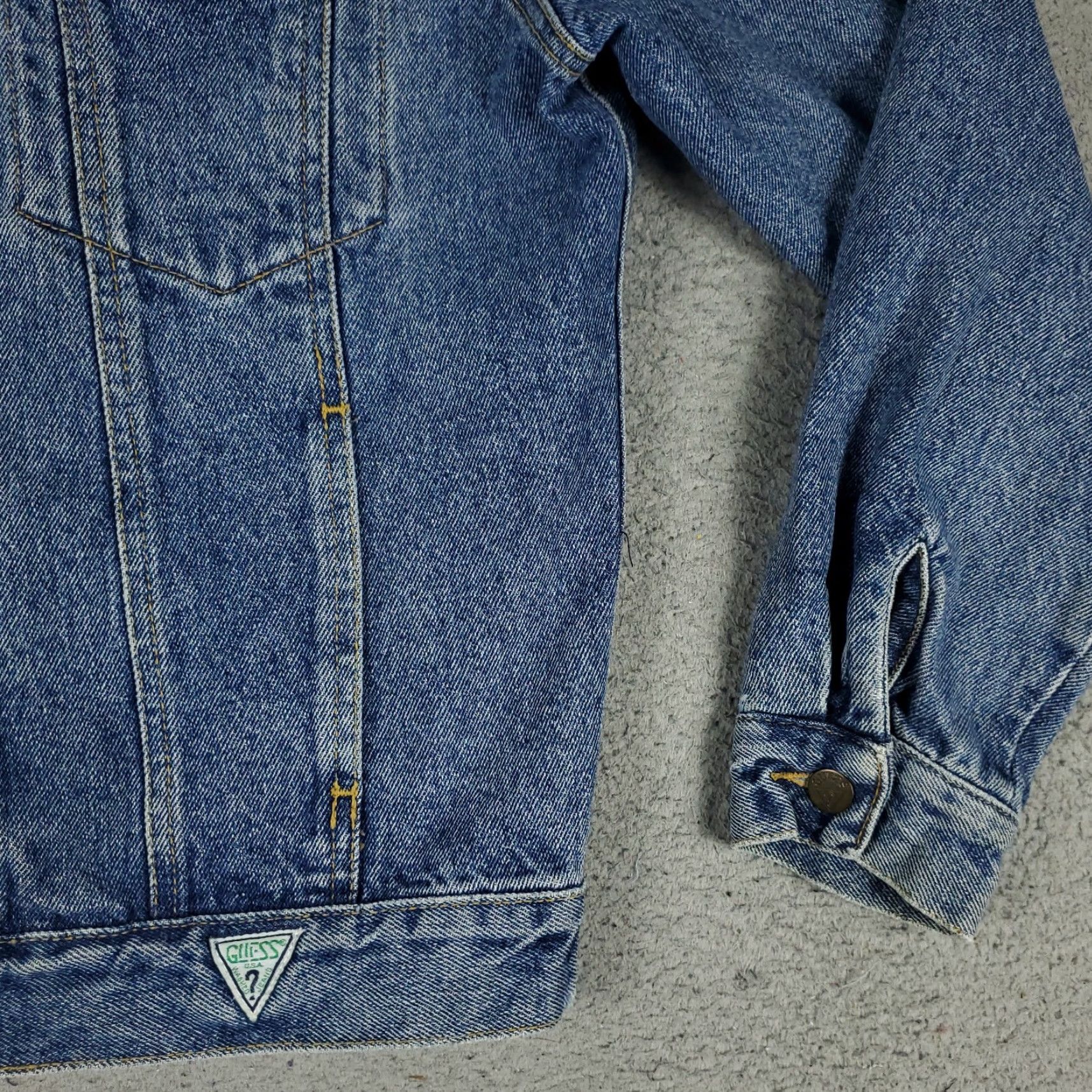 Guess VINTAGE GUESS Jacket Mens Medium Blue Denim VTG 80s Georges Marciano USA Trucker Shirt? Size US M / EU 48-50 / 2 - 4 Thumbnail