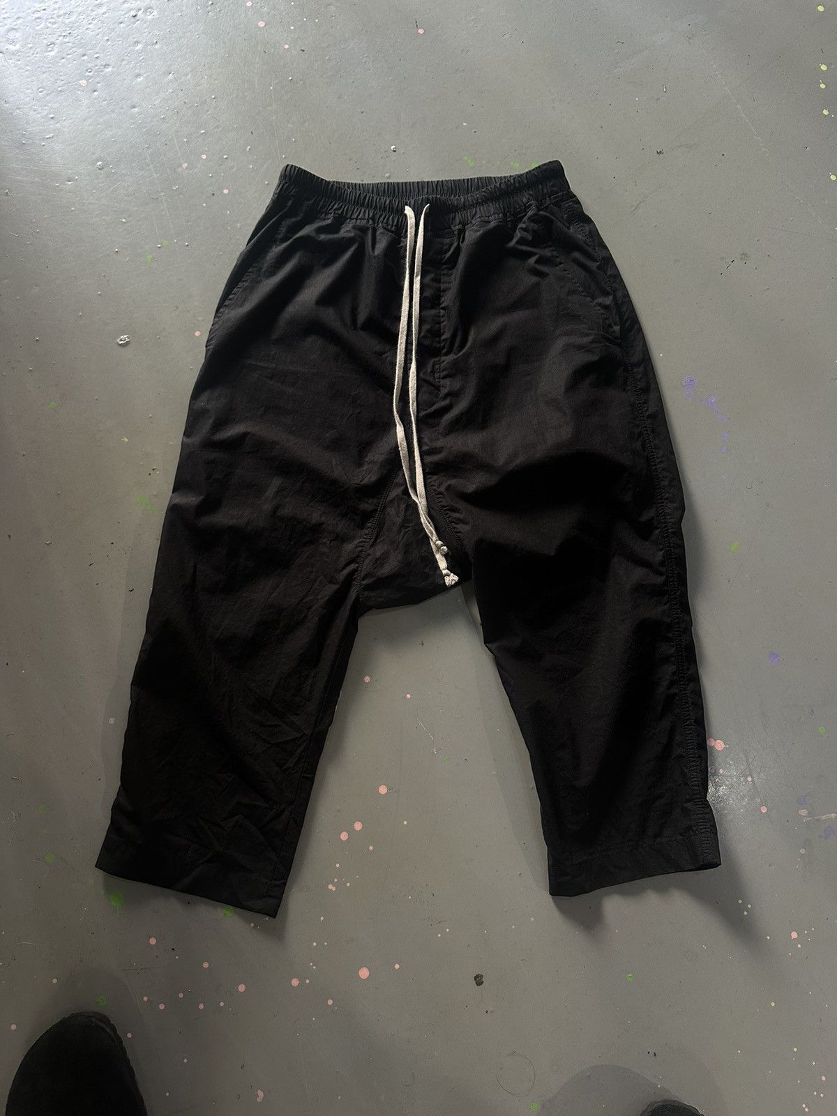 Rick Owens Drkshdw RICK OWENS DRKSHDW Drawstring Cropped Pants Size US 32 / EU 48 - 1 Thumbnail