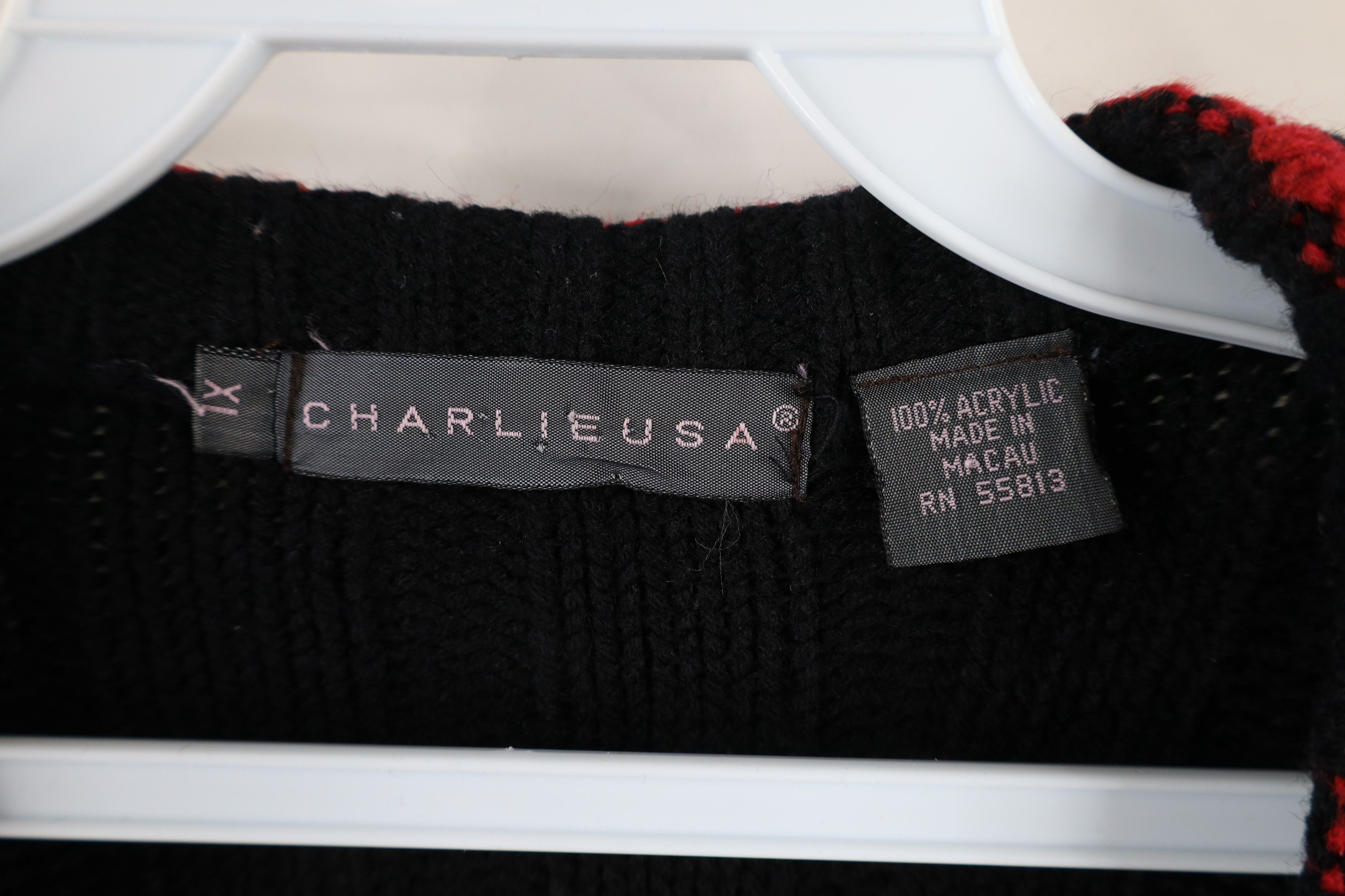 Vintage Vintage 90s Streetwear Ribbed Knit Crewneck Sweater Black Size US XL / EU 56 / 4 - 4 Thumbnail