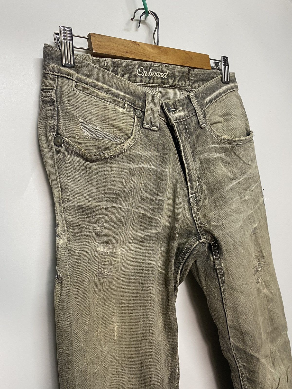 Japanese Brand Japanese Brand On Board Distressed Denim Jeans Size US 28 / EU 44 - 7 Thumbnail