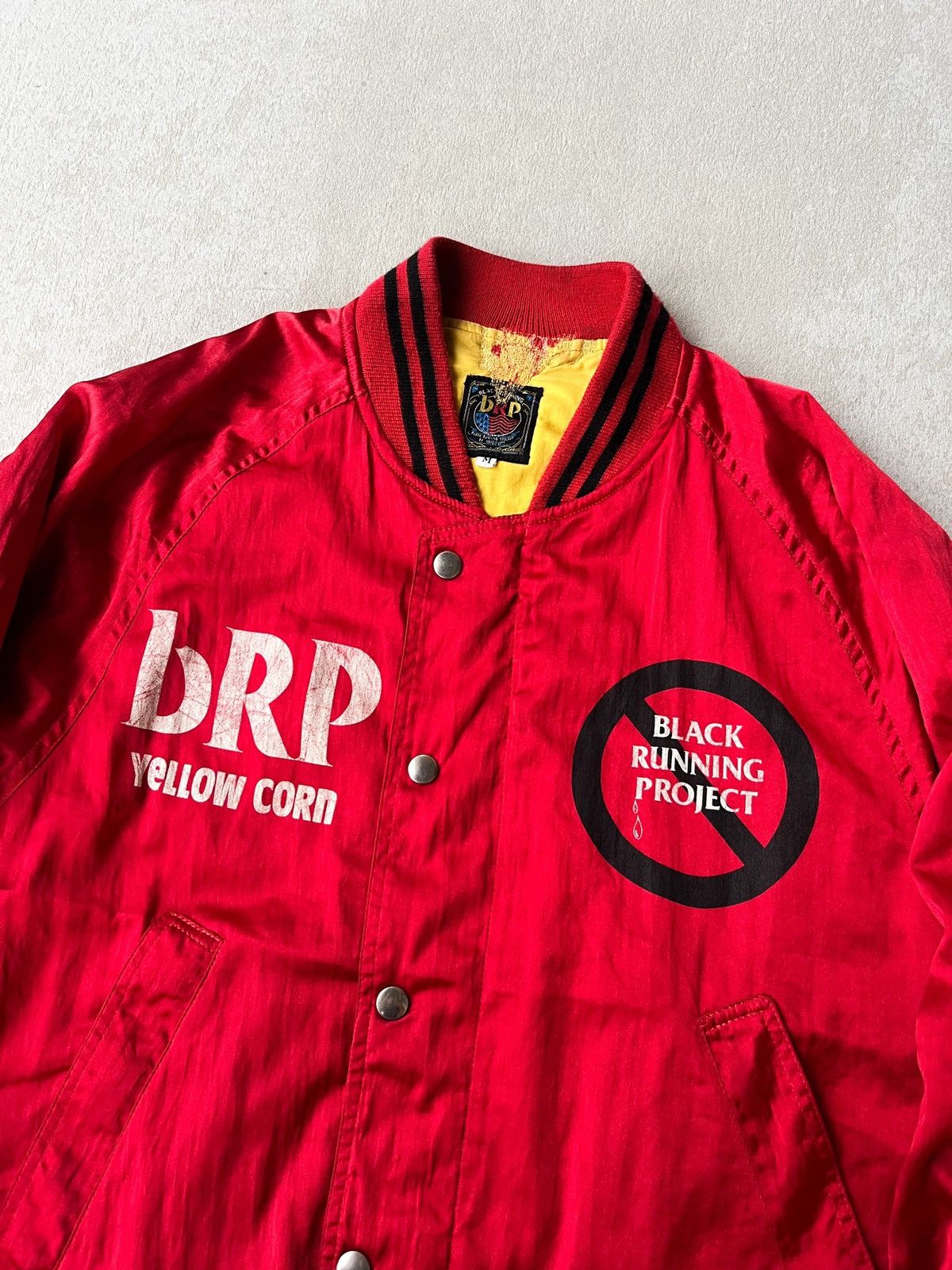 YELLOW CORN Vintage 00’s bRP “YELLOW CORN“ varsity bomber jacket Size US L / EU 52-54 / 3 - 9 Thumbnail
