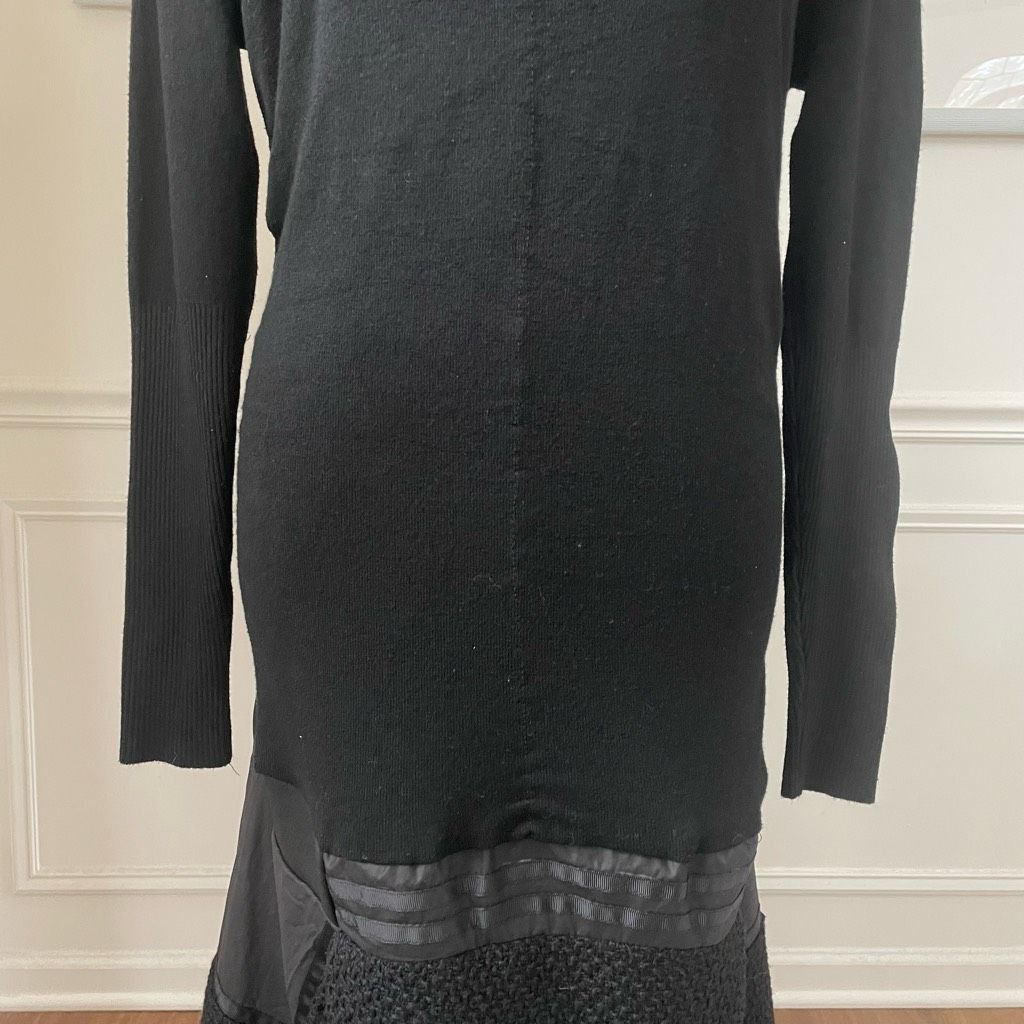 Vintage Vintage Style by Cache Black Knit Multi Texture Drop Waist L Size L / US 10 / IT 46 - 4 Thumbnail