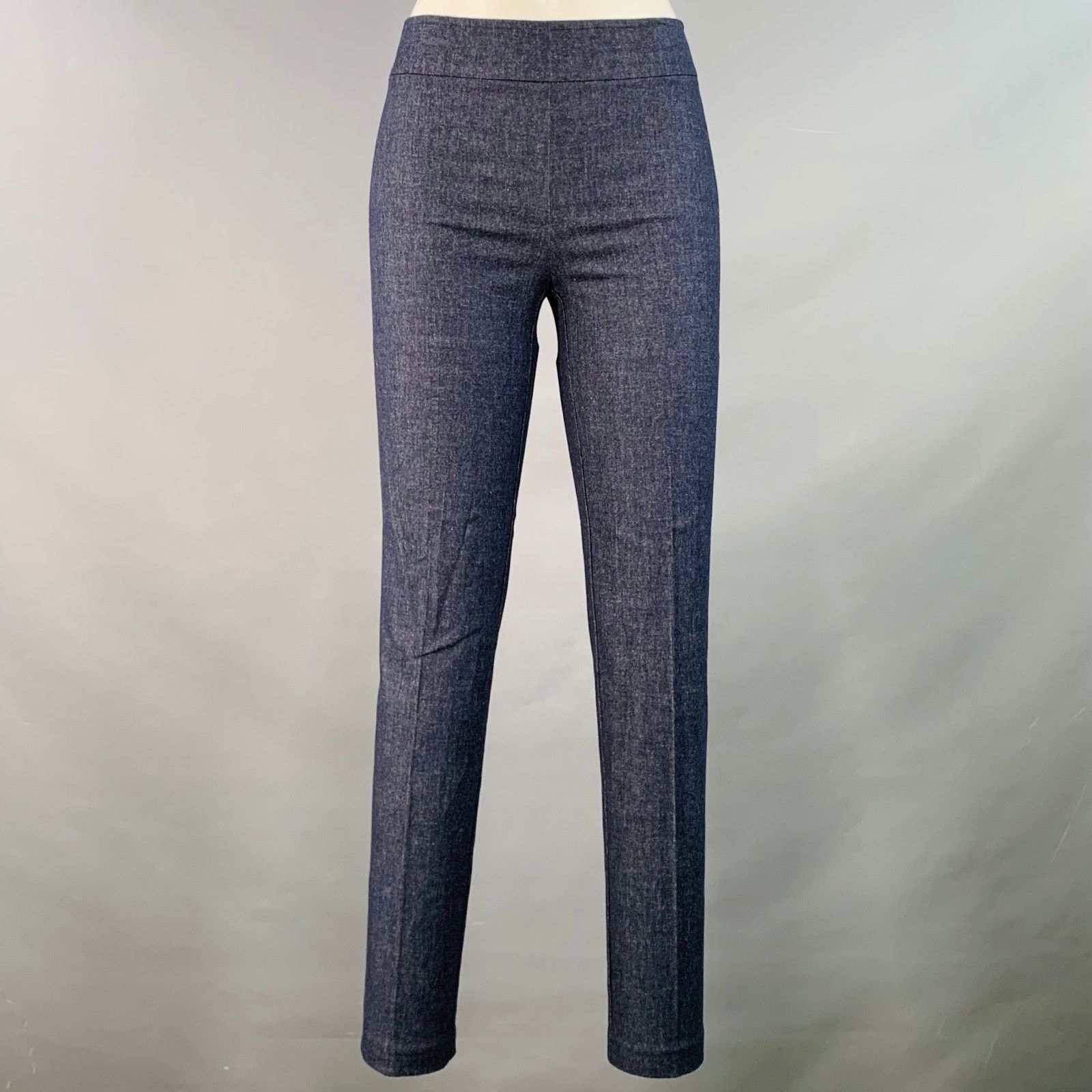 Other AVENUE MONTAIGNE Blue Viscose Twill Elastic Skinny Leggings Size 26" / US 2 / IT 38 - 1 Thumbnail