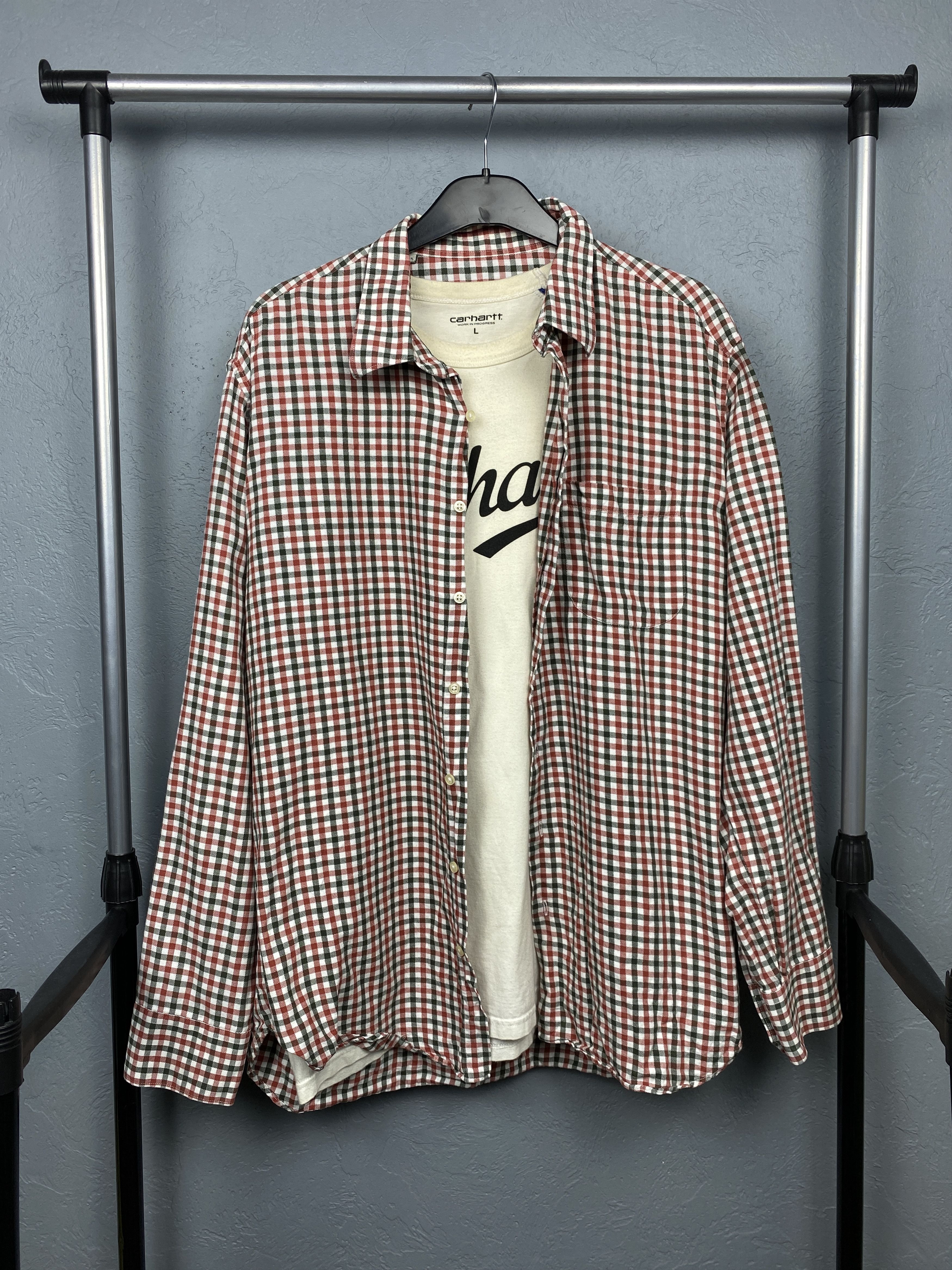 Barbour Barbour Vintage Mens Flannel Plaid Shirt Y2K Size US L / EU 52-54 / 3 - 1 Thumbnail