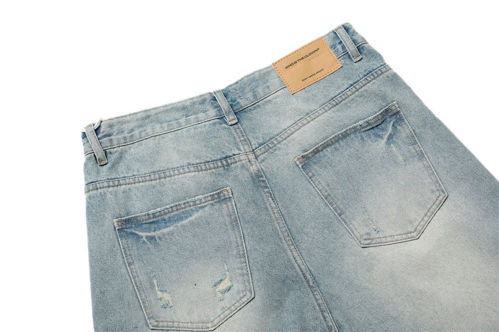 Japanese Brand × Vintage Distressed washed men's retro streetwear loose jeans Size US 32 / EU 48 - 6 Thumbnail