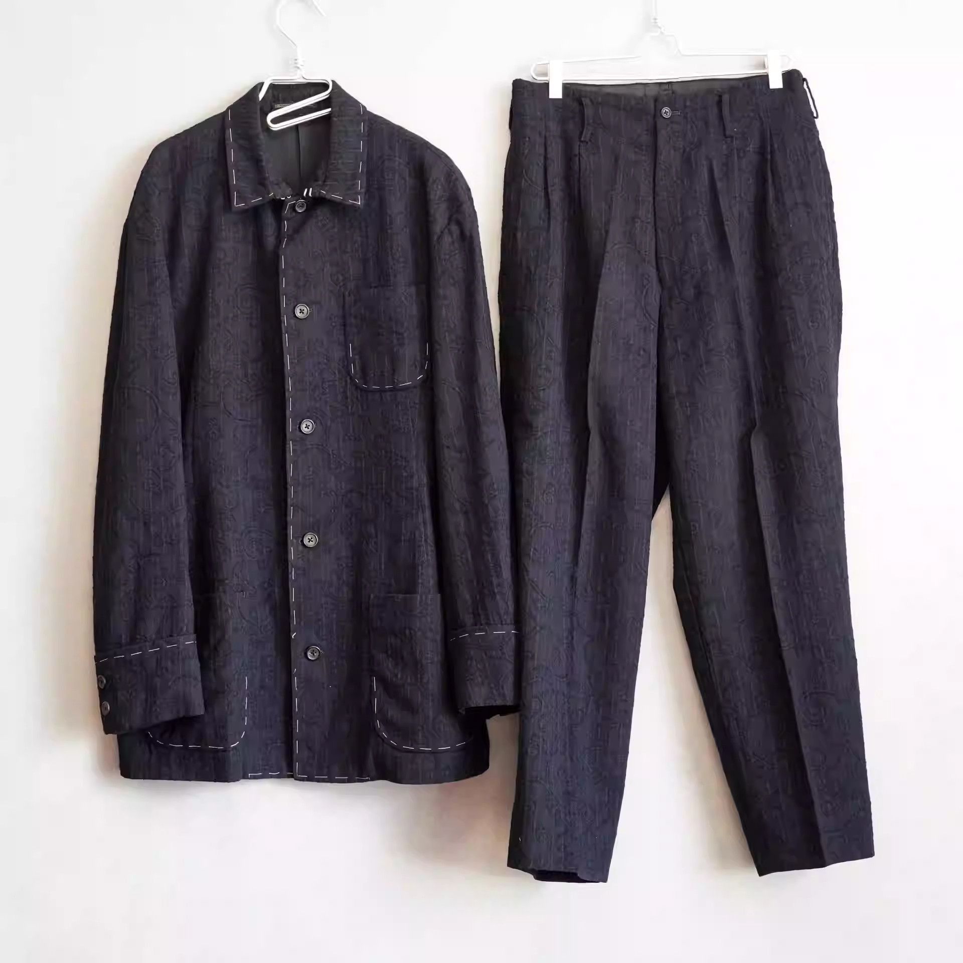 Yohji Yamamoto Yohji Yamamoto 98AW Dark Embroidery Set-2505 Size US M / EU 48-50 / 2 - 1 Thumbnail