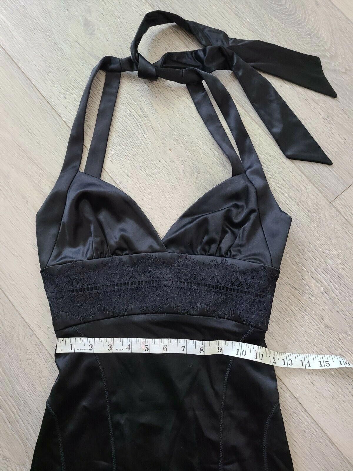 United Colors Of Benetton Bebe Dress Extra Small Black Sweetheart Double Strap Halter Size XS / US 0-2 / IT 36-38 - 7 Thumbnail