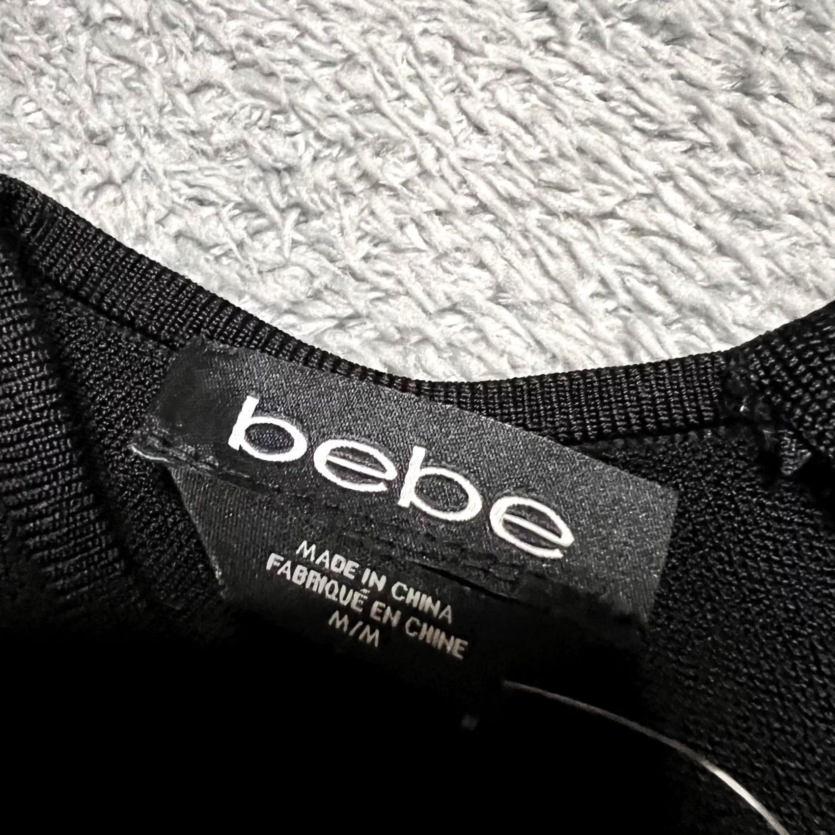 Bebe Bebe Dress Black Bandage Cold Shoulder Zipper Stretch Mini Dress Medium M Women Short Dress Ladies Size M / US 6-8 / IT 42-44 - 6 Thumbnail
