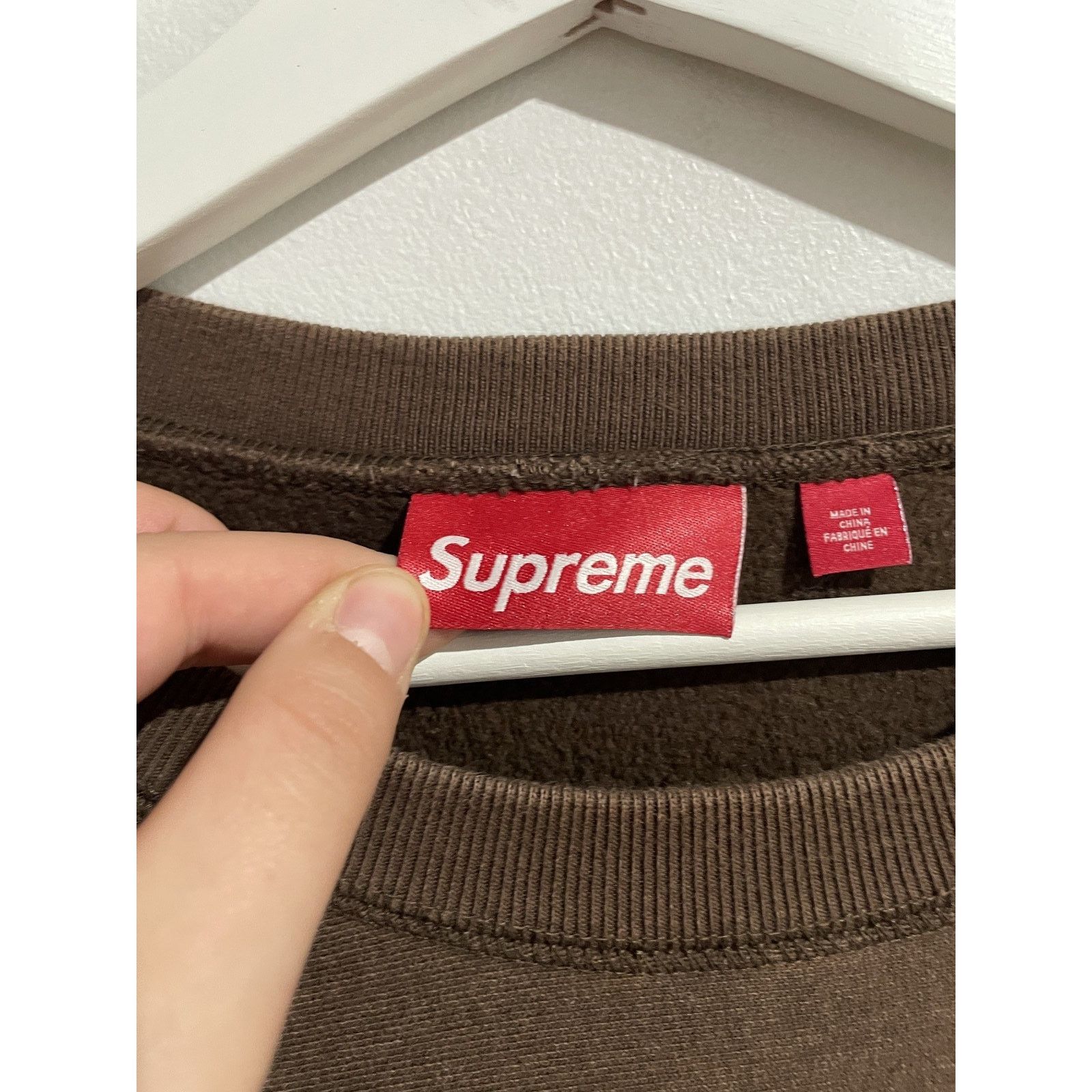 Supreme Box Logo Crewneck Brown S Supreme SS25 Washed Box Logo 