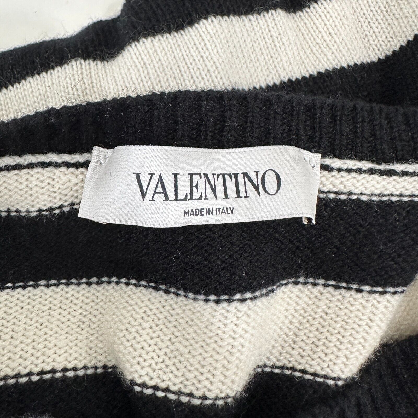 Valentino Valentino Horizontal Stripe Open Back Satin Shoulder Tie Top Size L / US 10 / IT 46 - 12 Thumbnail