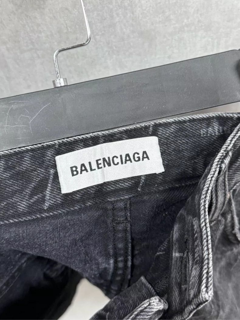 Balenciaga Balenciaga Denim Bulletproof + Logo + Monogram + Short Ski Size 39" - 2 Thumbnail