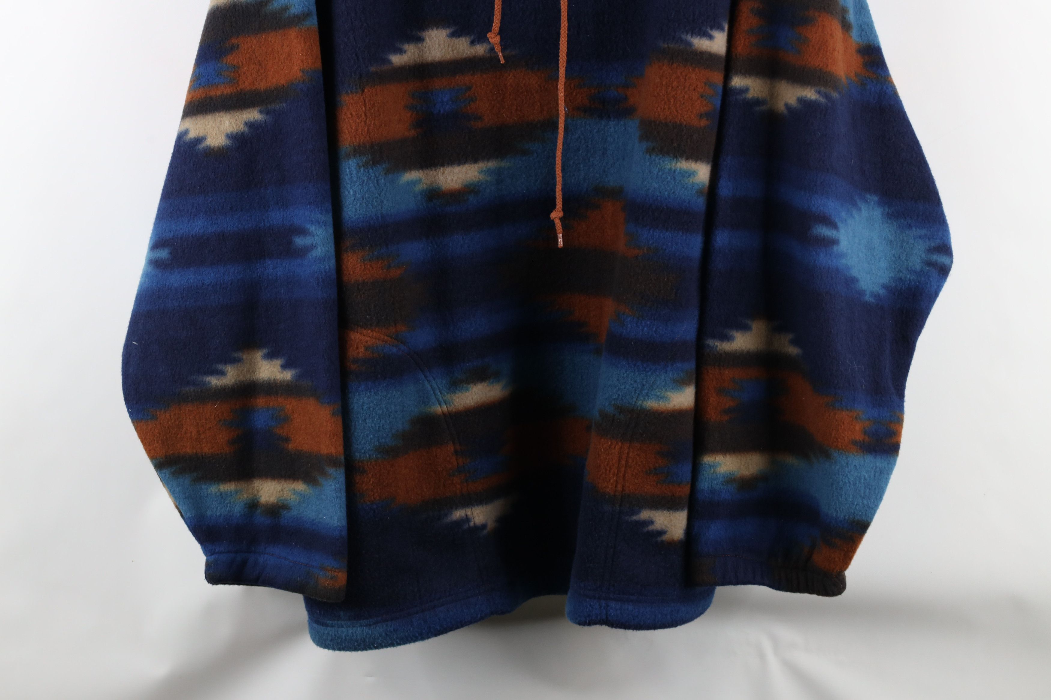 Vintage Vintage 90s Streetwear Fit Fiesta Southwestern Fleece Hoodie Size US XL / EU 56 / 4 - 3 Thumbnail