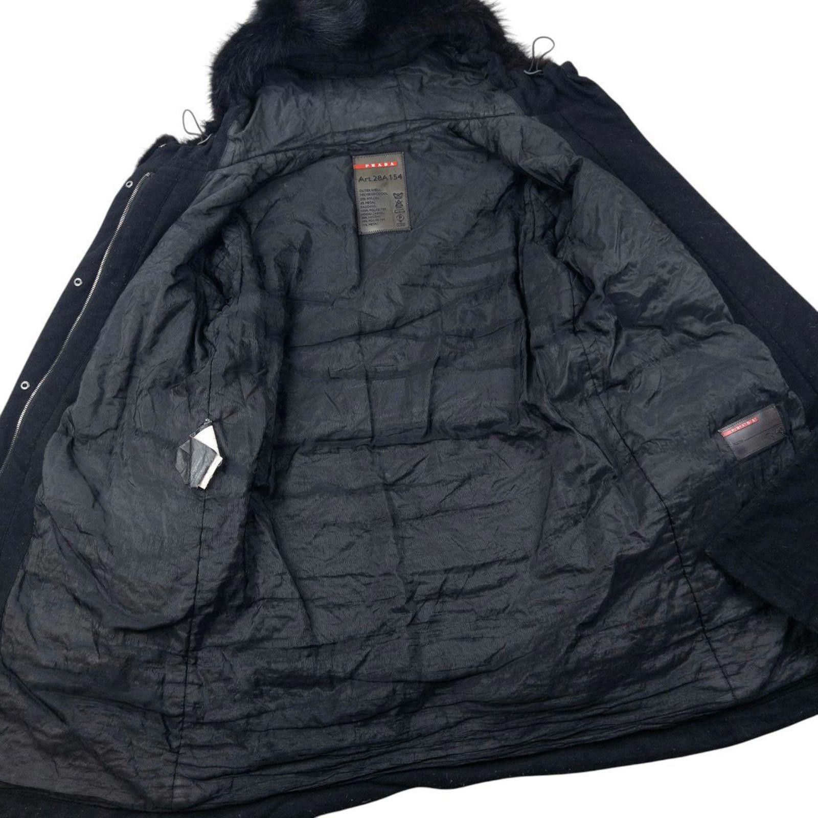 Prada Vintage 2000s Prada Sport Raccoon Fur Wool Jacket Womens L Size L / US 10 / IT 46 - 4 Thumbnail