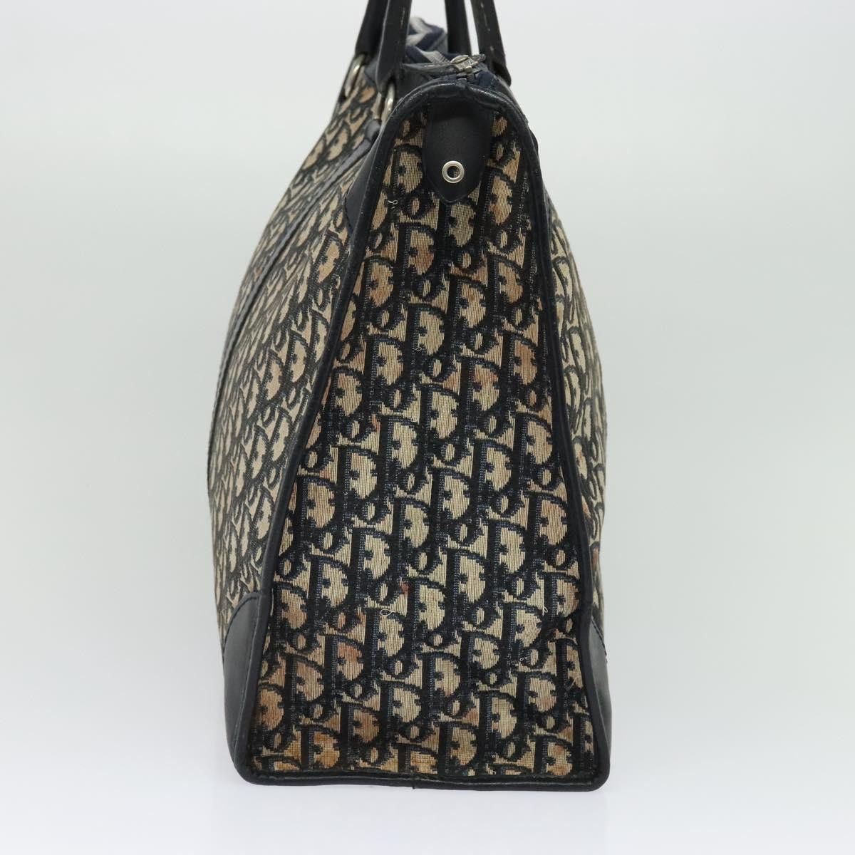 Dior DIOR Trotter Canvas Boston Bag Navy Silver Size ONE SIZE - 4 Thumbnail