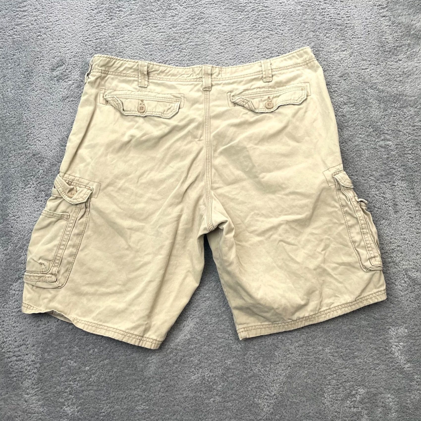 Lee Lee Cargo Shorts Mens 38 Beige y2K Hiking Camping Casual Logo Pocket Size US 38 / EU 54 - 4 Thumbnail