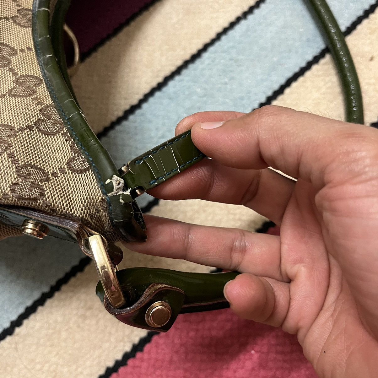 Gucci Authentic Vintage Gucci Brown GG Canvas Abbey Shoulder Bag Size ONE SIZE - 6 Thumbnail