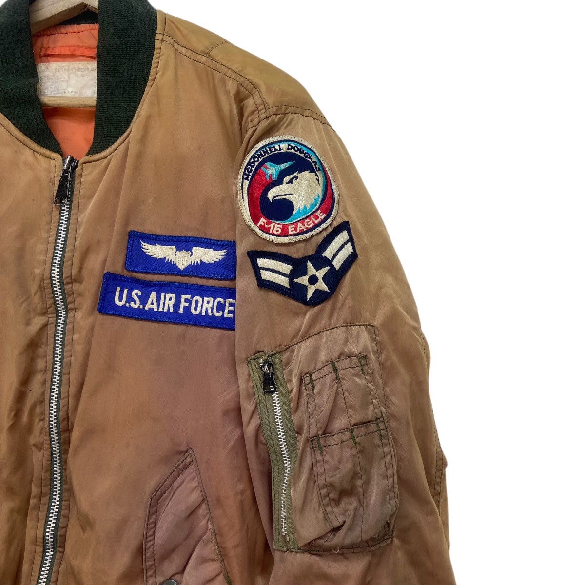Vintage Vtg Houston McDonnell Douglas F-15 Fighter MA-1 Bomber Size US M / EU 48-50 / 2 - 4 Thumbnail