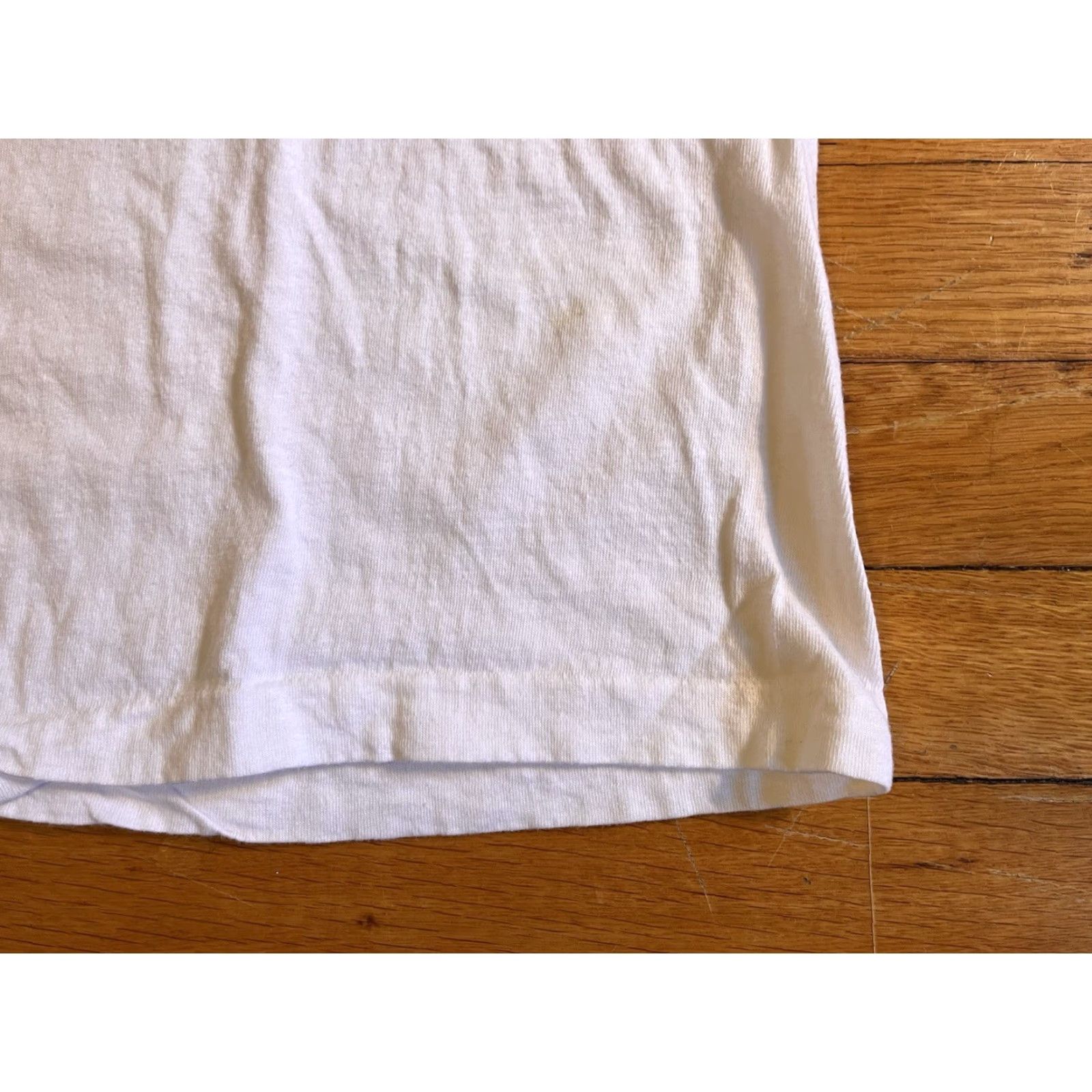 Anvil VINTAGE Pia Zadora Bikini Shirt Men’s S White 1980s T-Shirt Logo Pattern Graphic Print Nautical Retro 80s Mens Size US S / EU 44-46 / 1 - 6 Thumbnail