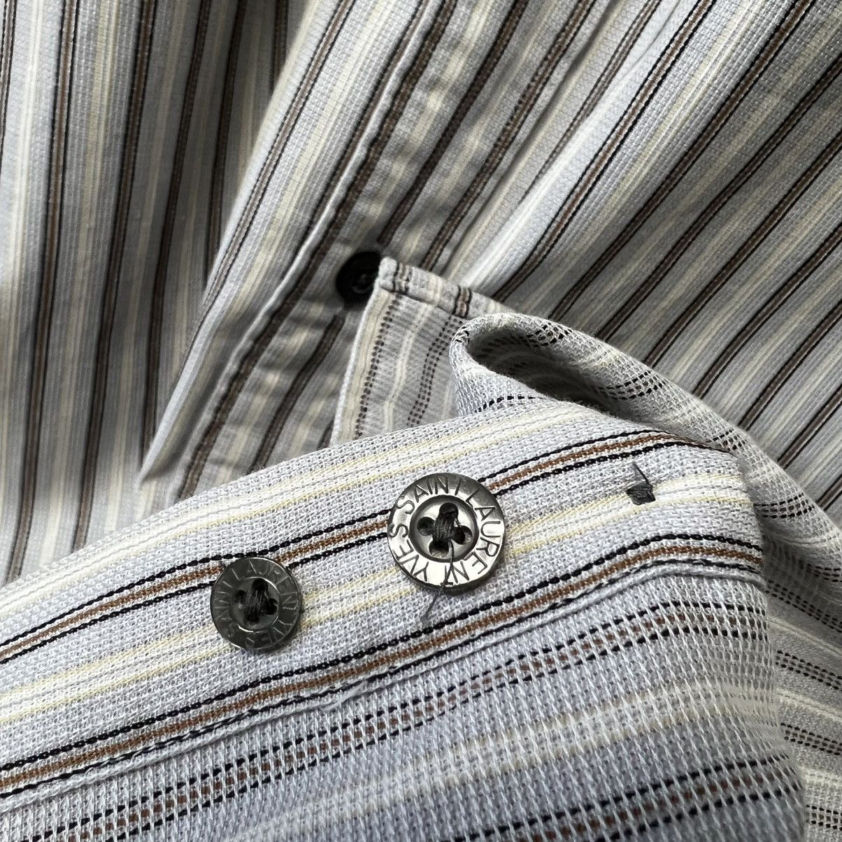 Vintage × Yves Saint Laurent Yves Saint Laurent Vintage Striped Shirt y2k Size US M / EU 48-50 / 2 - 12 Thumbnail