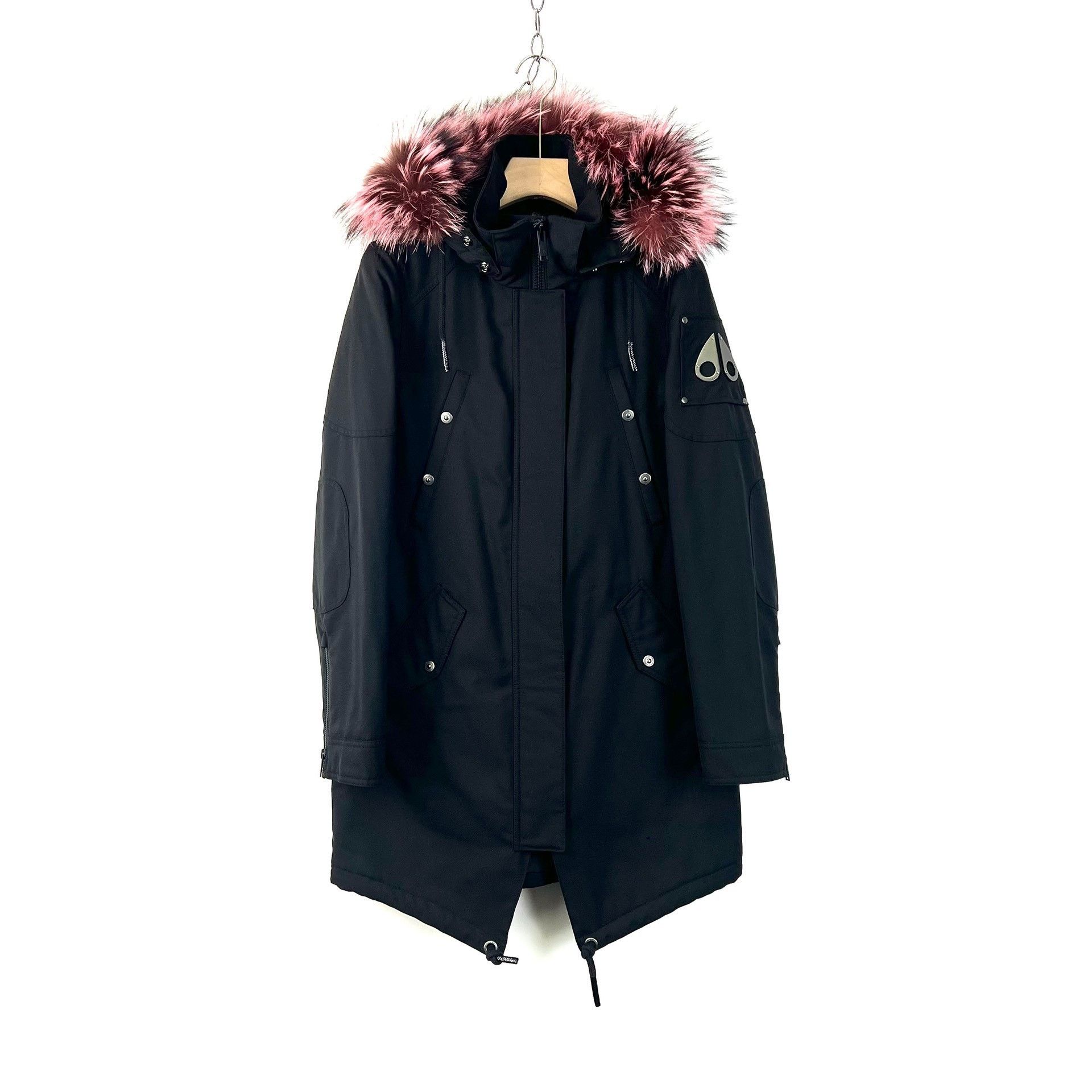 Moose Knuckles Moose Knuckles Black Mid-Length Fox Fur Coat S Size S / US 4 / IT 40 - 1 Thumbnail