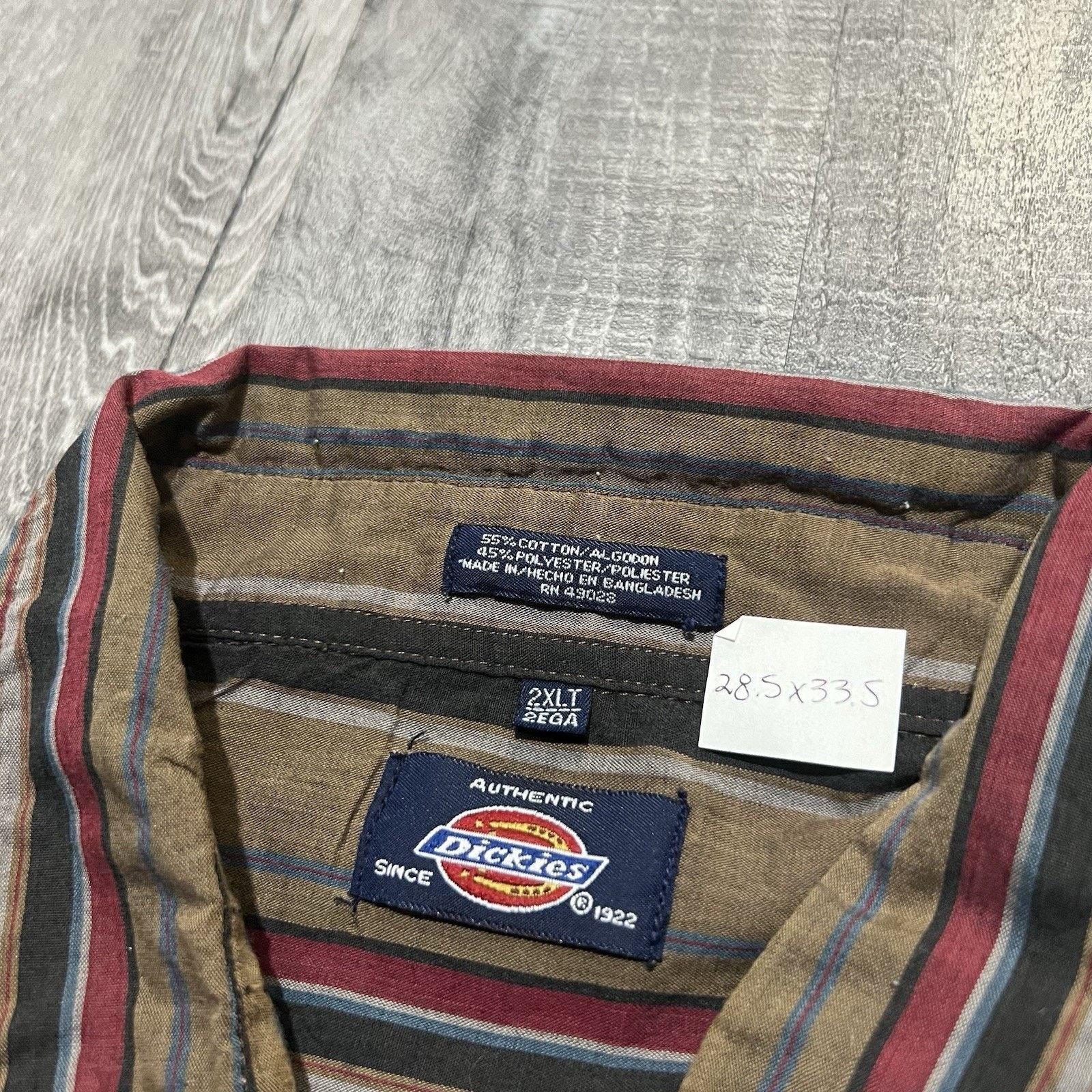 Dickies VTG Dickies Western Pearl Snap Striped Cowboy Men's 2XLT Size US XXL / EU 58 / 5 - 4 Thumbnail